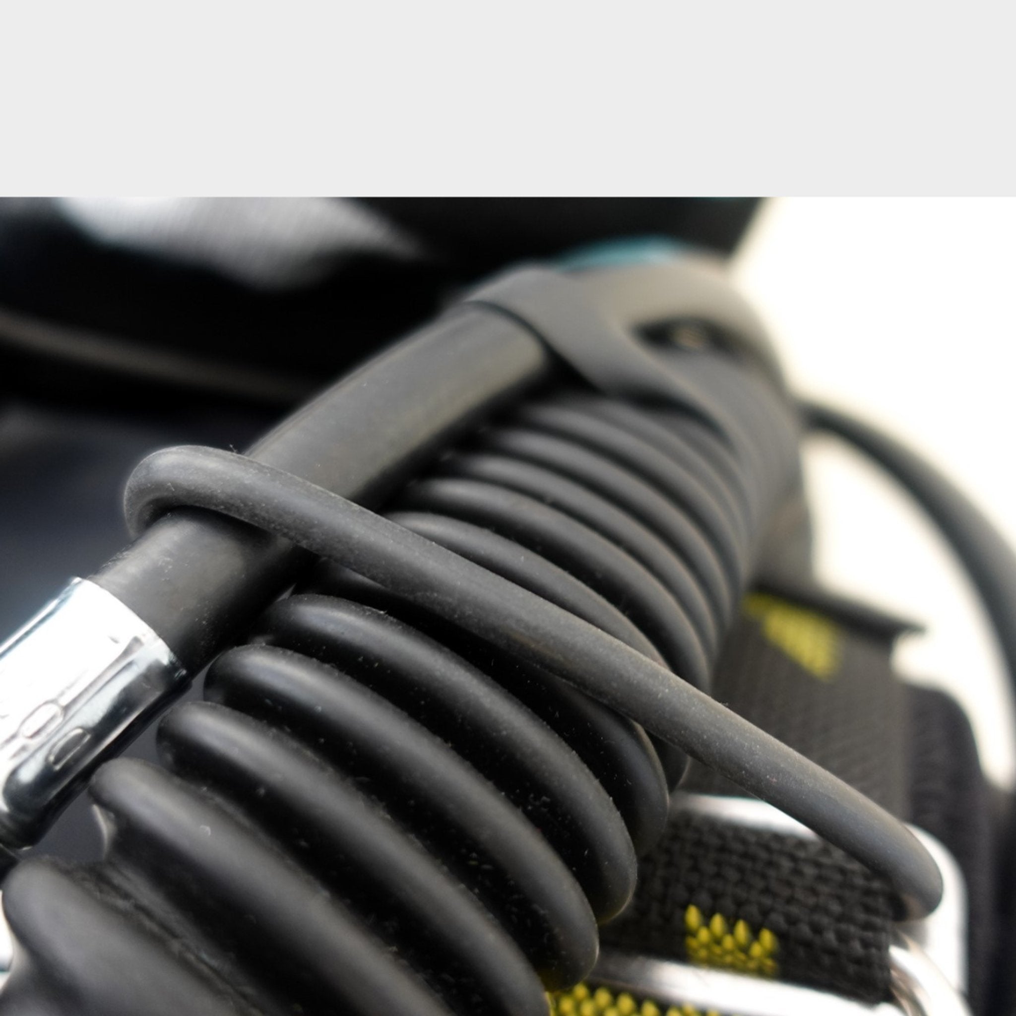 Halcyon EPDM Inflator Retaining O-Ring holding the inflator hose on a harness