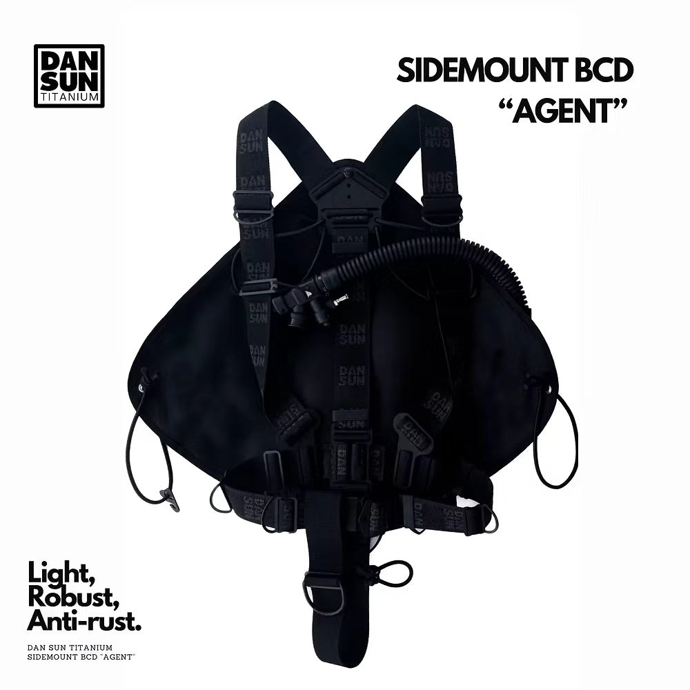 AGENT sidemount BCD harness and wing, back view