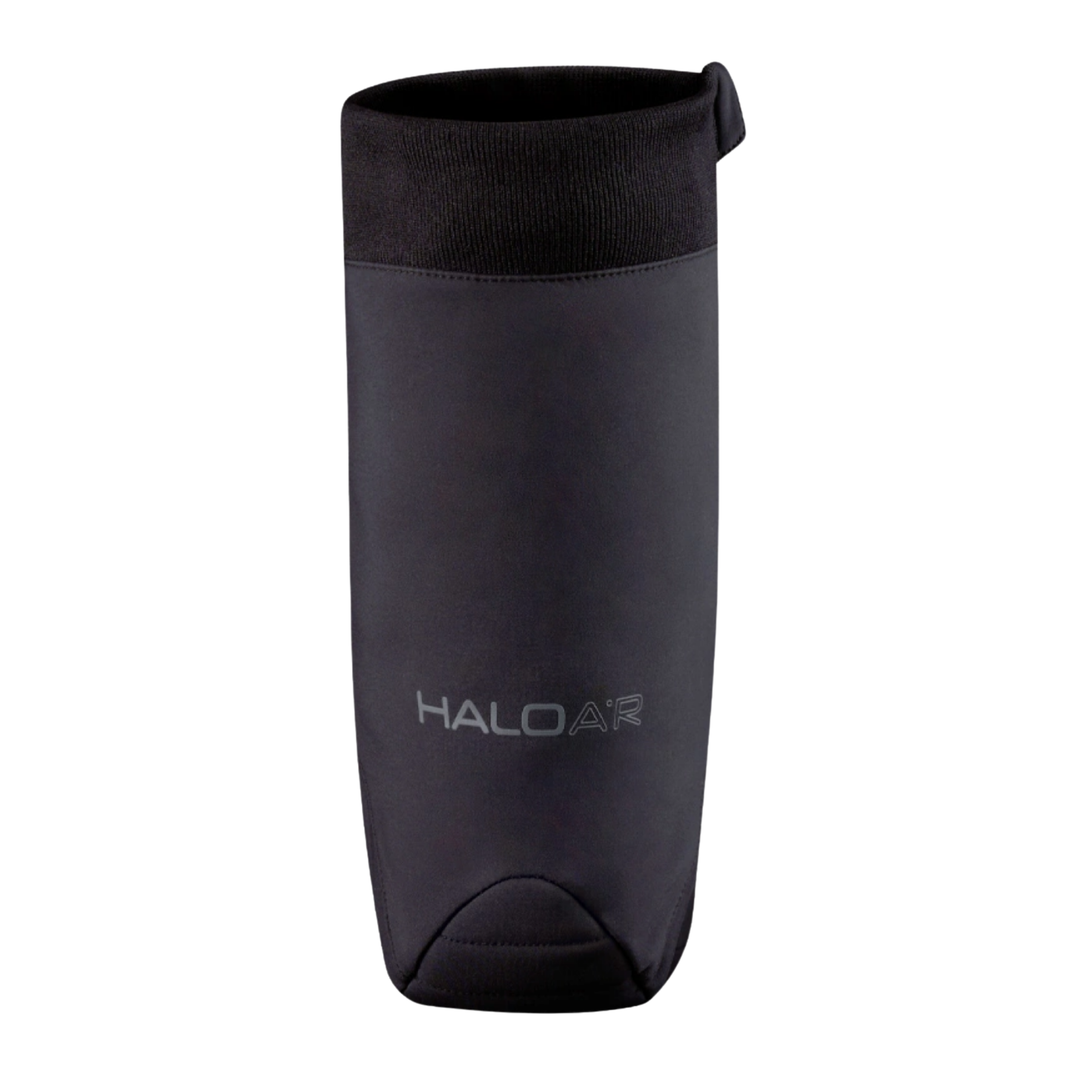A black neoprene sleeve with the HALO AR logo printed in gray on the front, shown against a plain white background.