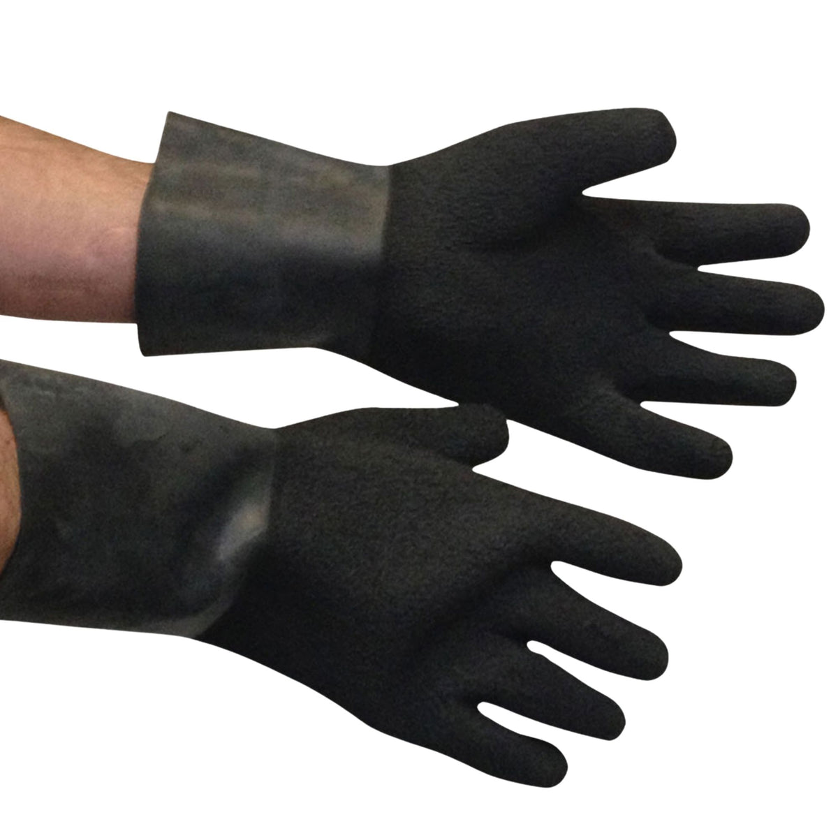 Fourth Element Heavy Duty Dry Gloves – black HD latex drysuit gloves with excellent grip for technical and cold-water scuba diving