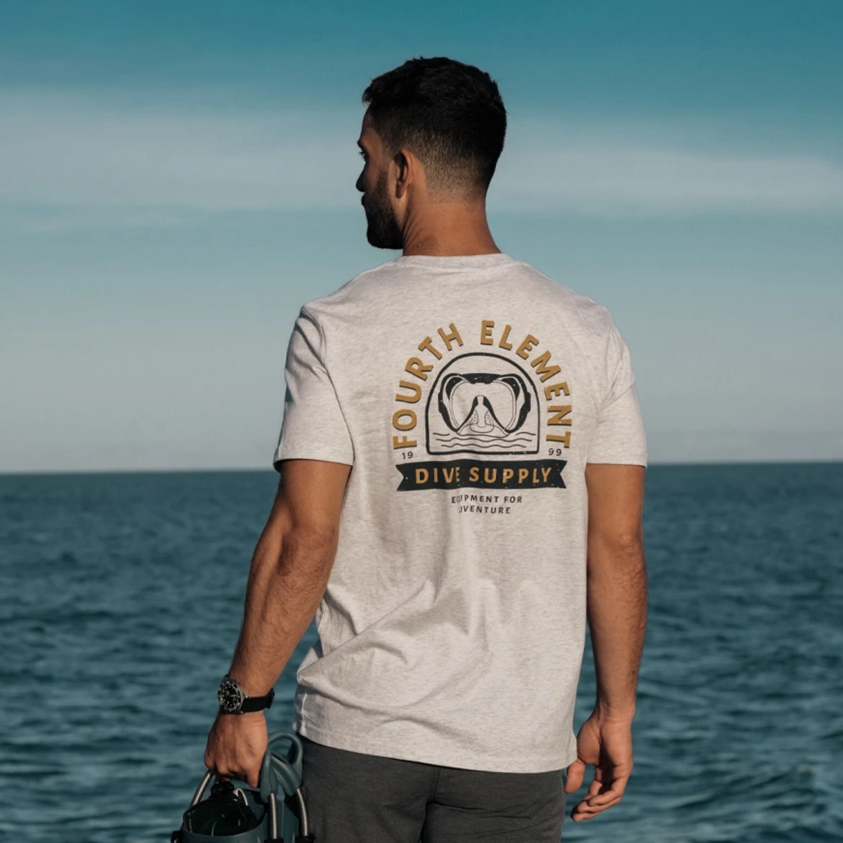 Fourth Element Men’s Dive Supply T-Shirt with scuba diving-inspired graphic for divers and ocean lovers