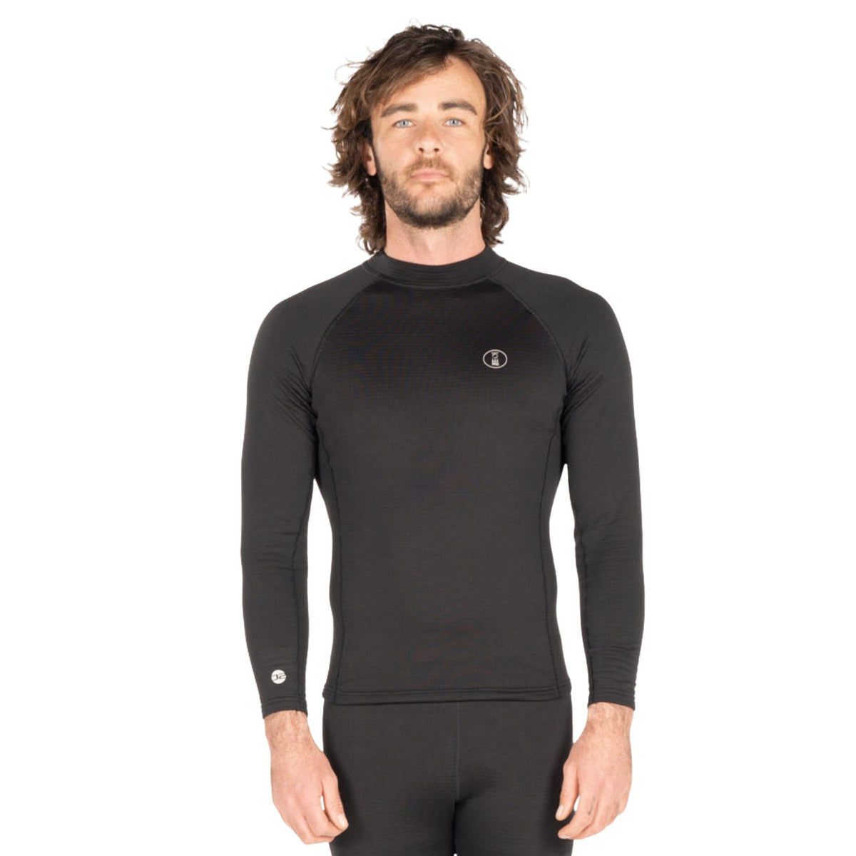 Fourth Element Men’s J2 Base Layer Long Sleeve Top in black for drysuit scuba diving