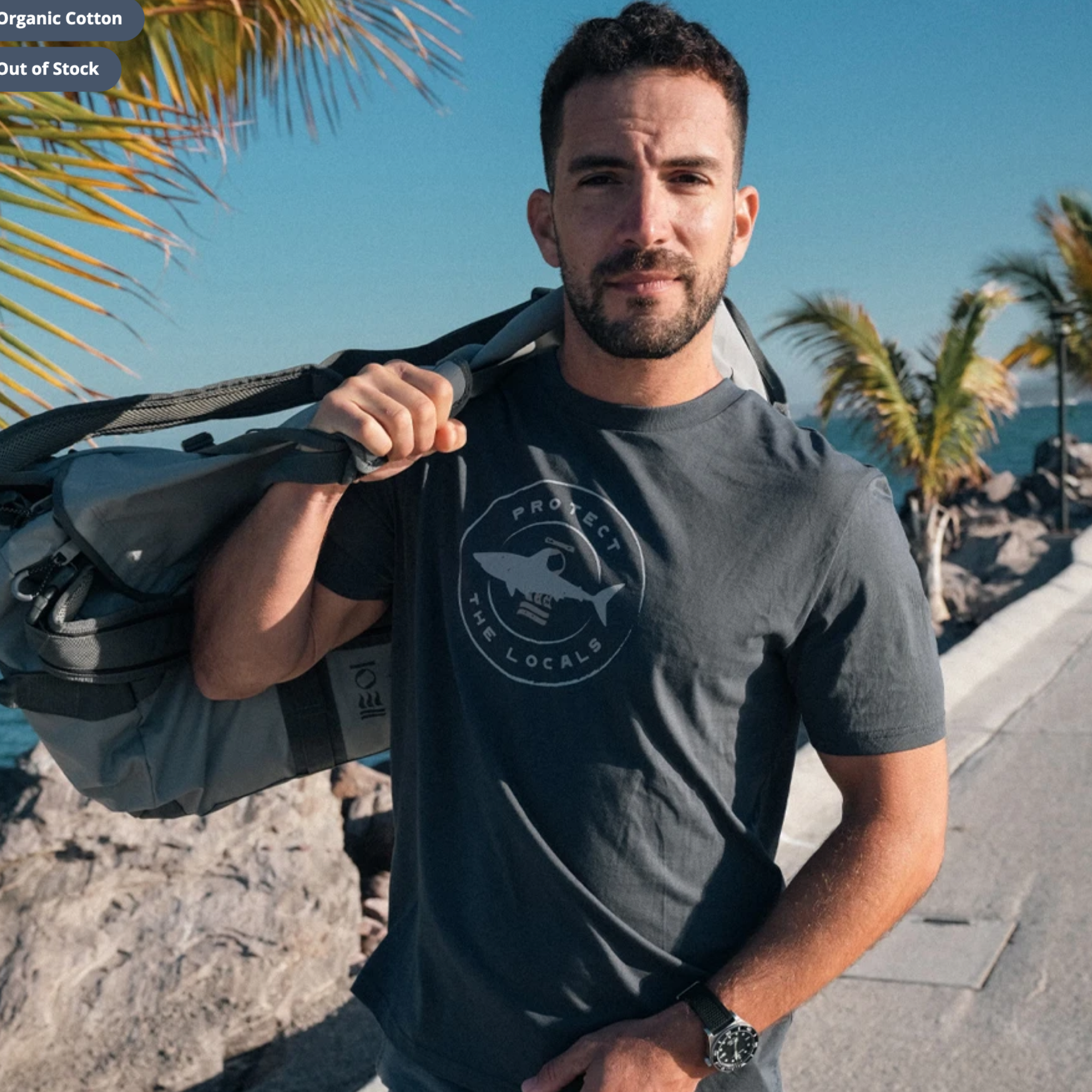 Fourth Element Men's Protect the Locals T-Shirt with marine life graphic for scuba divers and ocean lovers