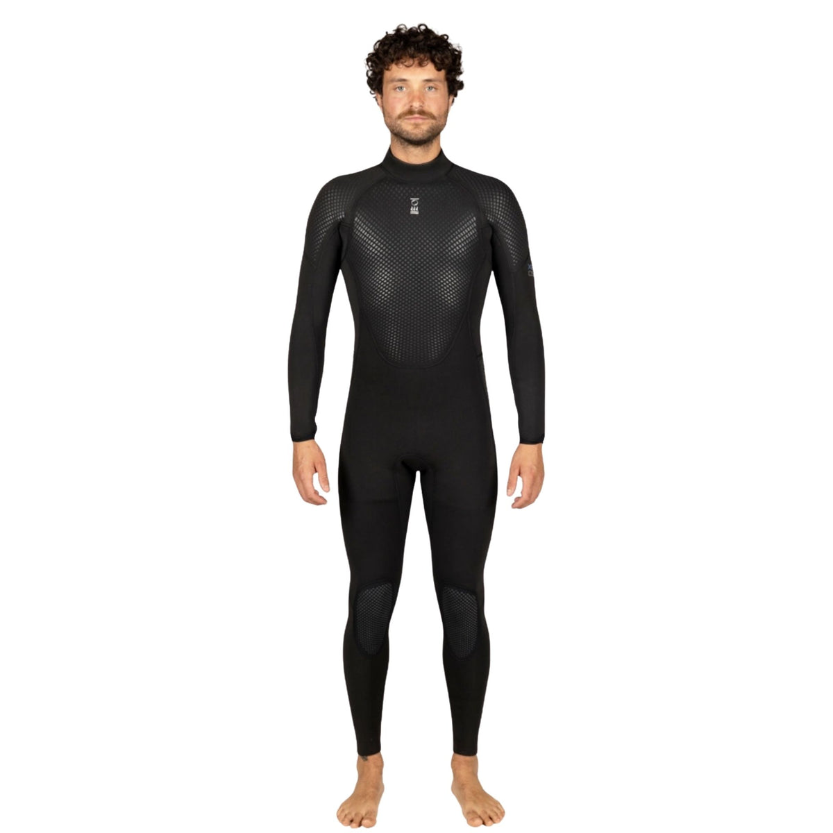 Fourth Element Men’s Xenos ARC 3mm Wetsuit – black natural rubber thermal scuba wetsuit with Hydrolock seals for warm-water diving