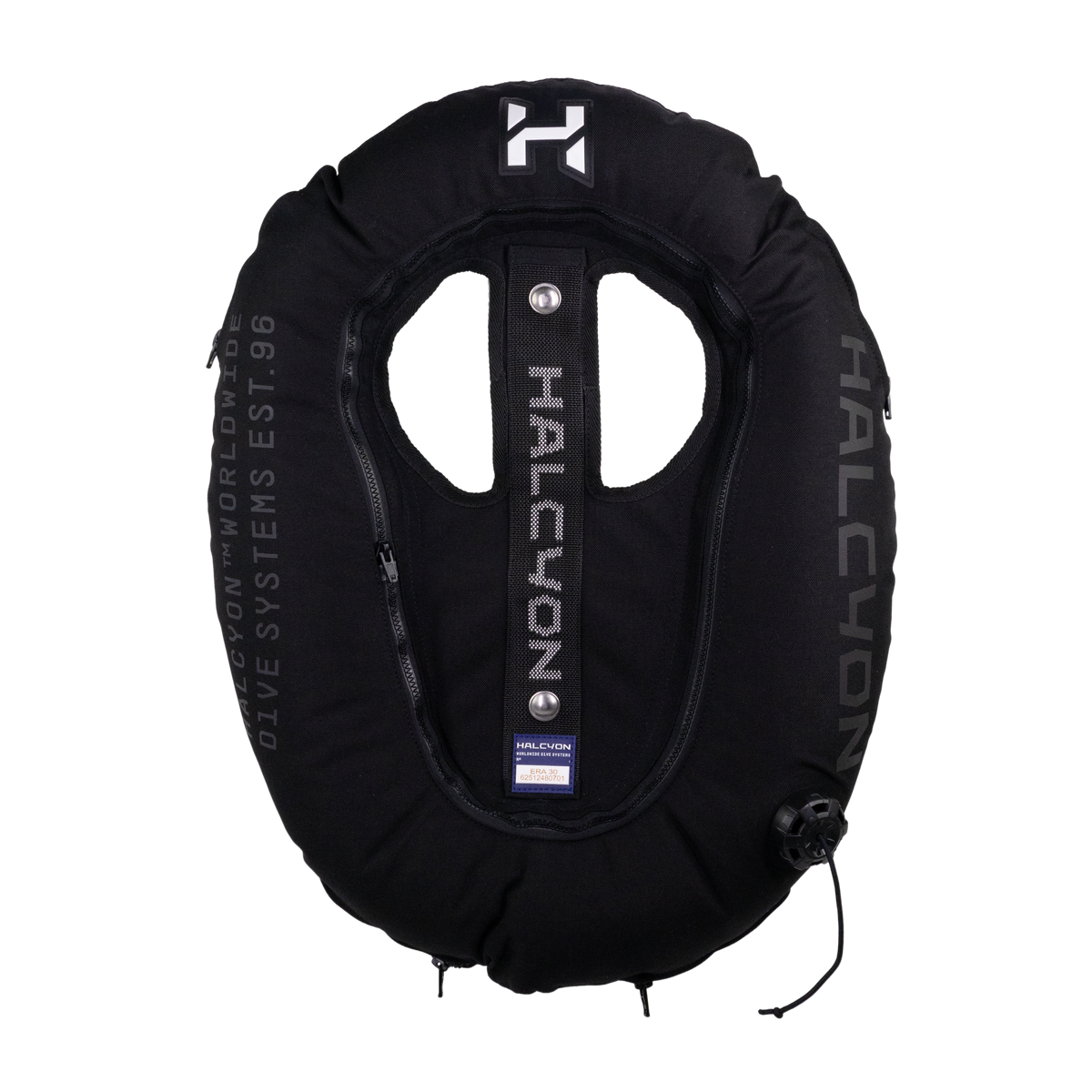 A black Halcyon Era Wing in Black with Halcyon logo on white background