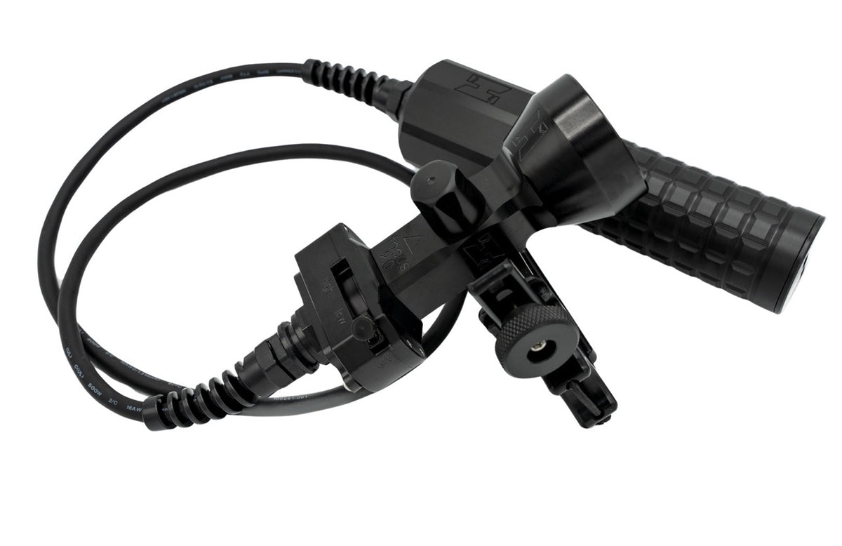 Black Halcyon Focus 2.0 Corded on white background for scuba diving
