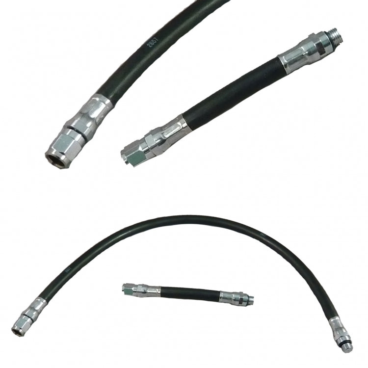 Black high pressure hoses from Halcyon with white background