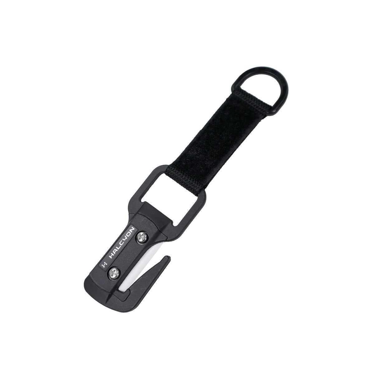 Halcyon Line Cutter in black on white background, ideal for divers.