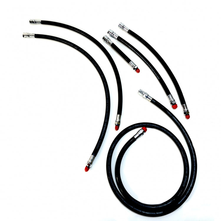 Black Halcyon hoses for JJ CCR on white background