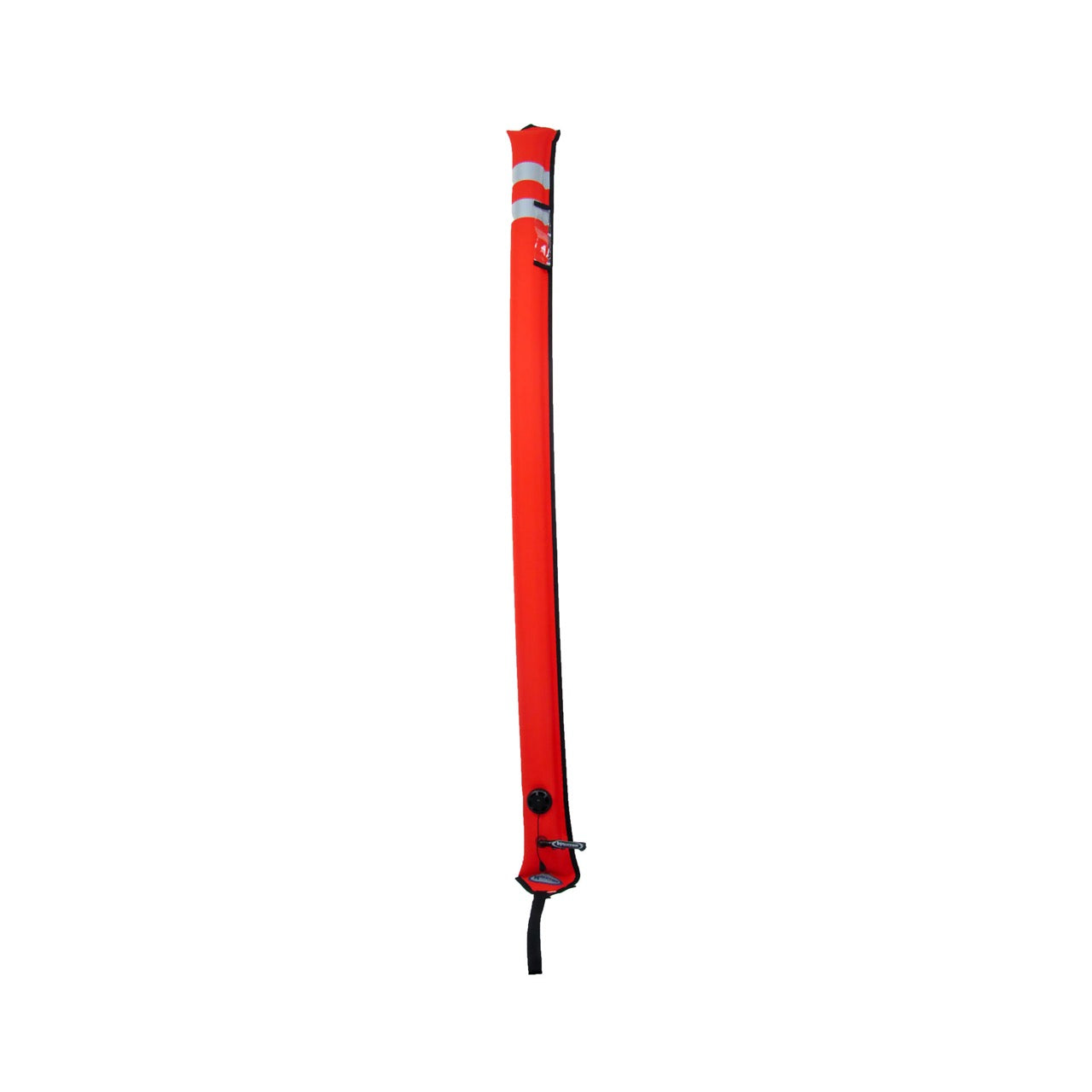 Inflated super slim Halcyon Diver Alert Marker in orange, on white background
