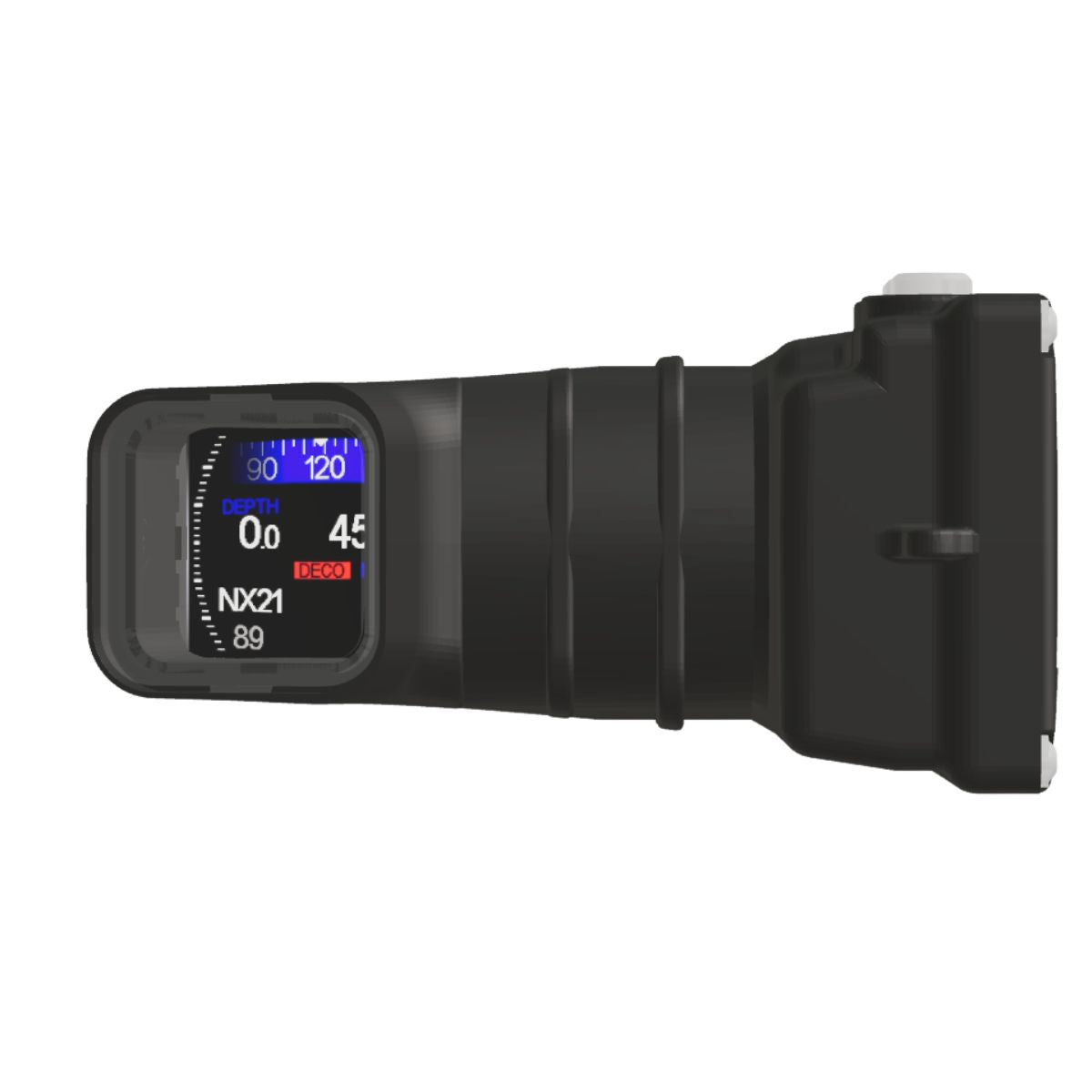 A black Halcyon Symbios HUD on white background