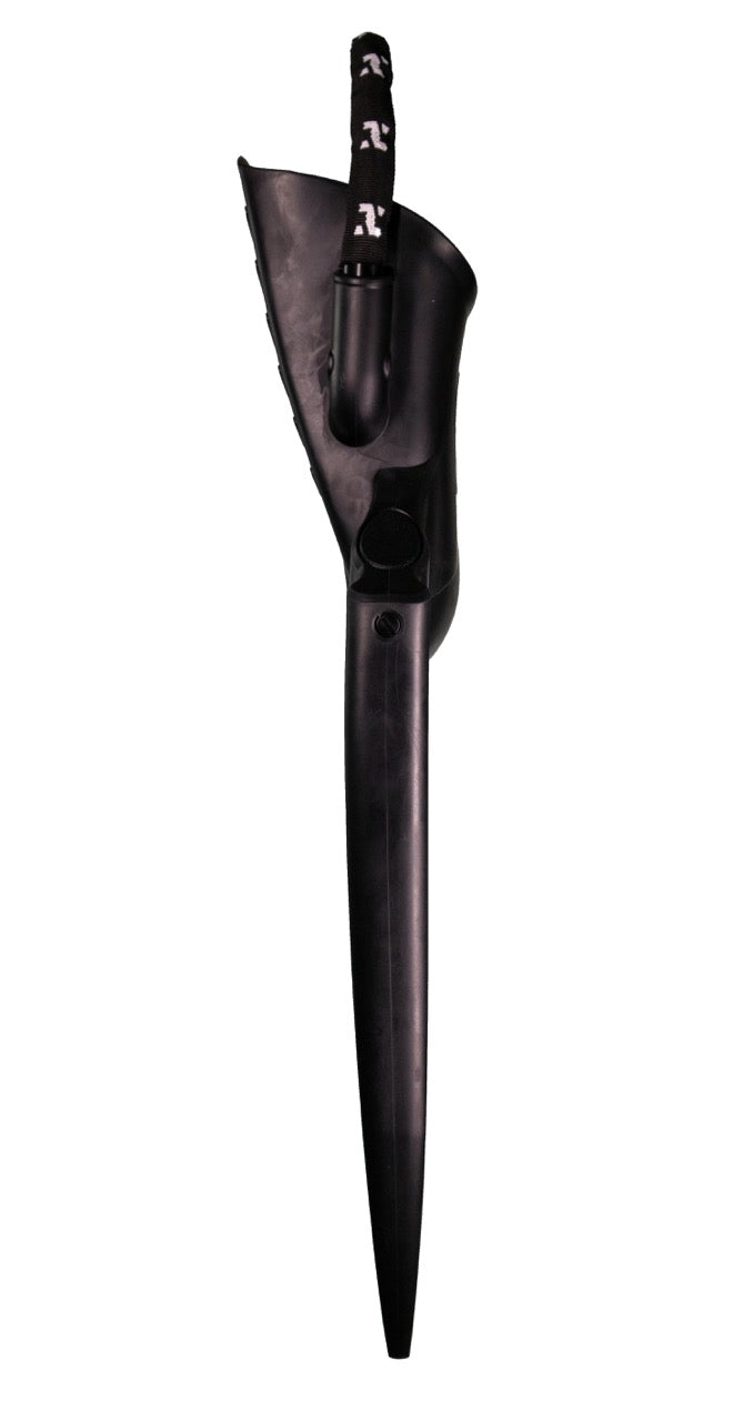 Halcyon Vector Pro Fin for scuba diving, black fin on white background, product image
