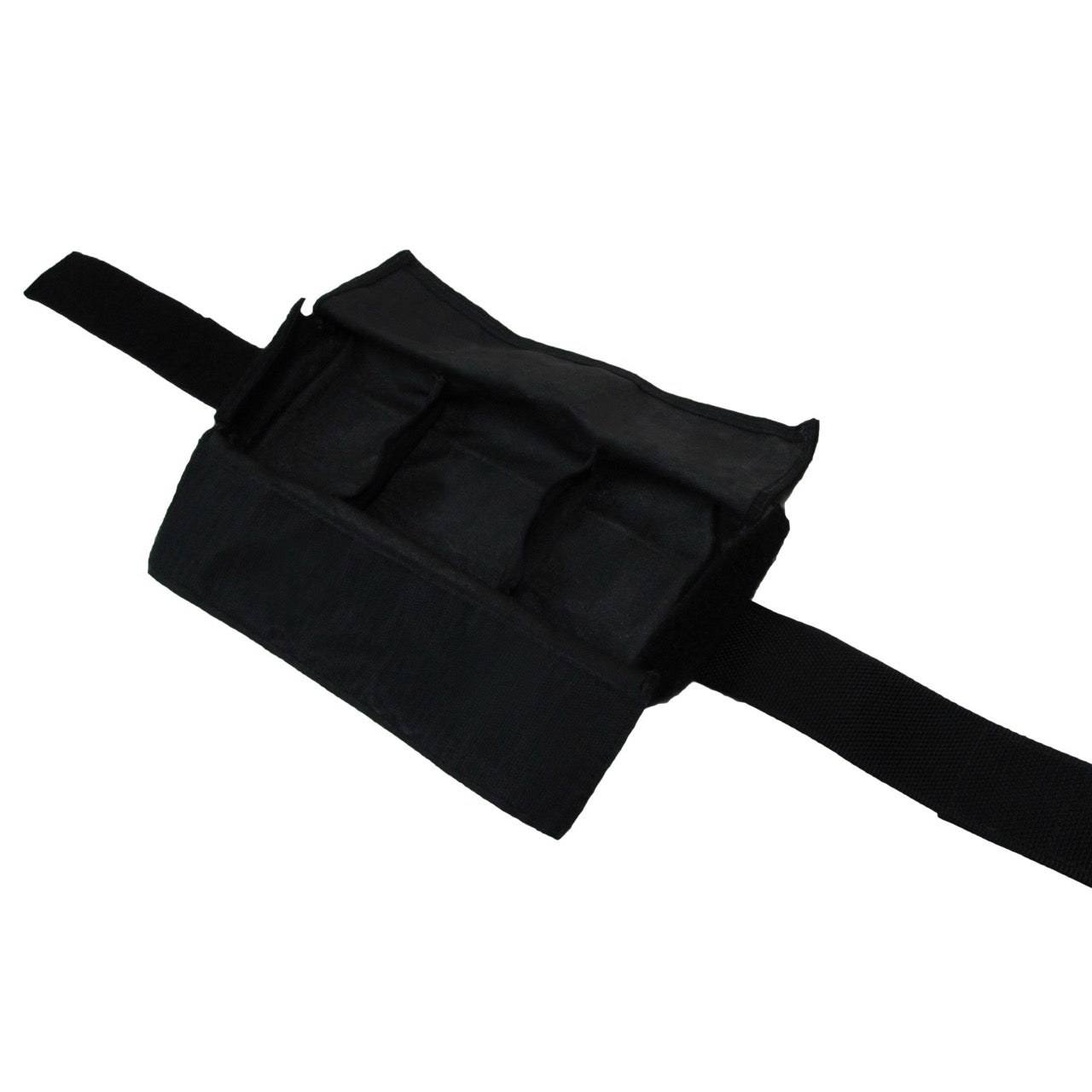 Halcyons black spine weight pouch for scuba divers on white background