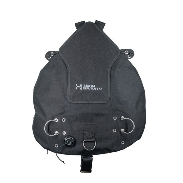Black Halcyon Sidemount System on white background ideal for scuba divers