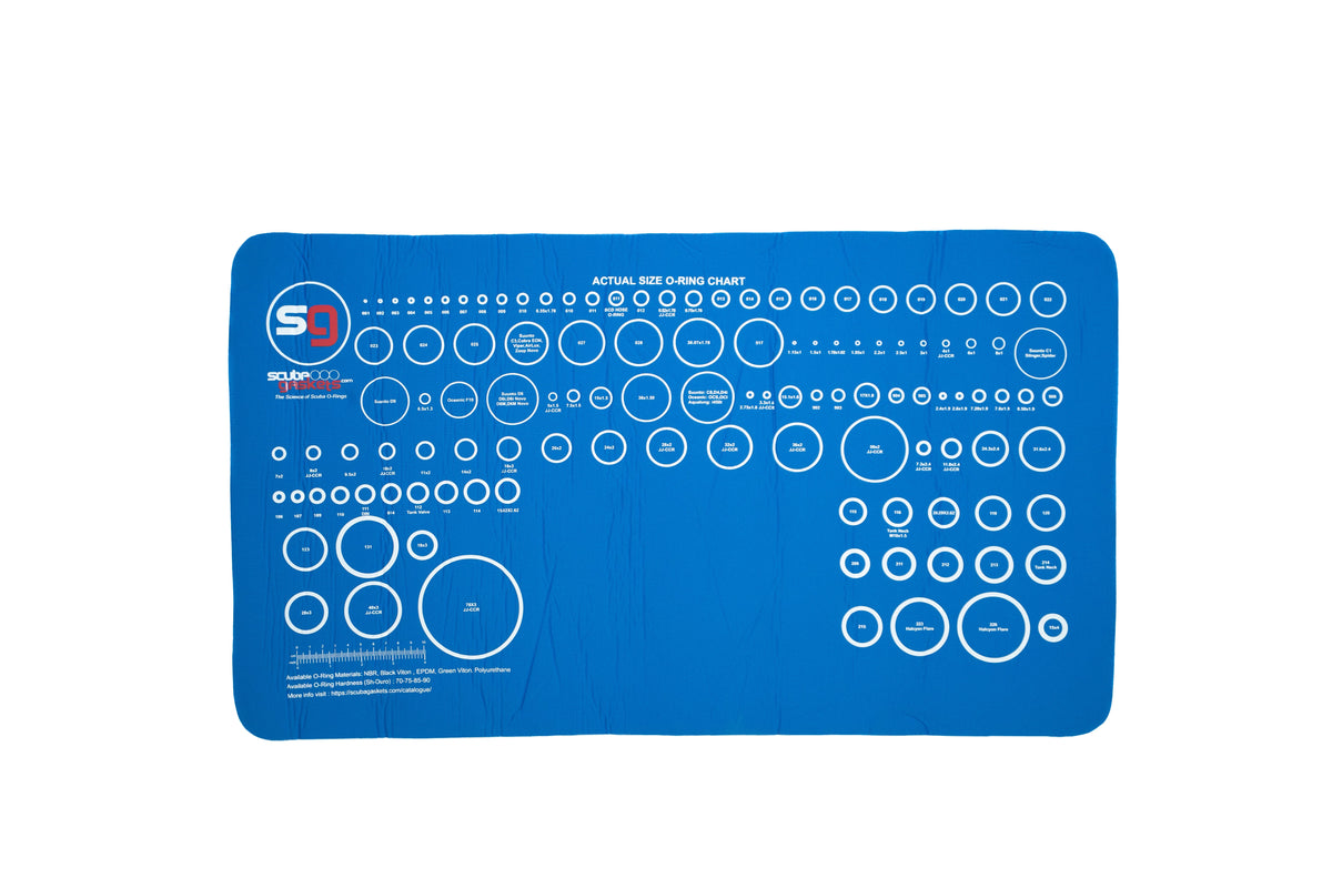 Full o-ring identification mat, 68.5 x 39 cm