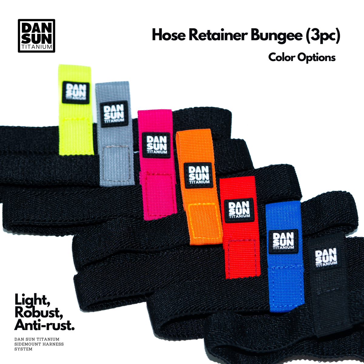 All color DanSun 1 inch hose retainers in different colors