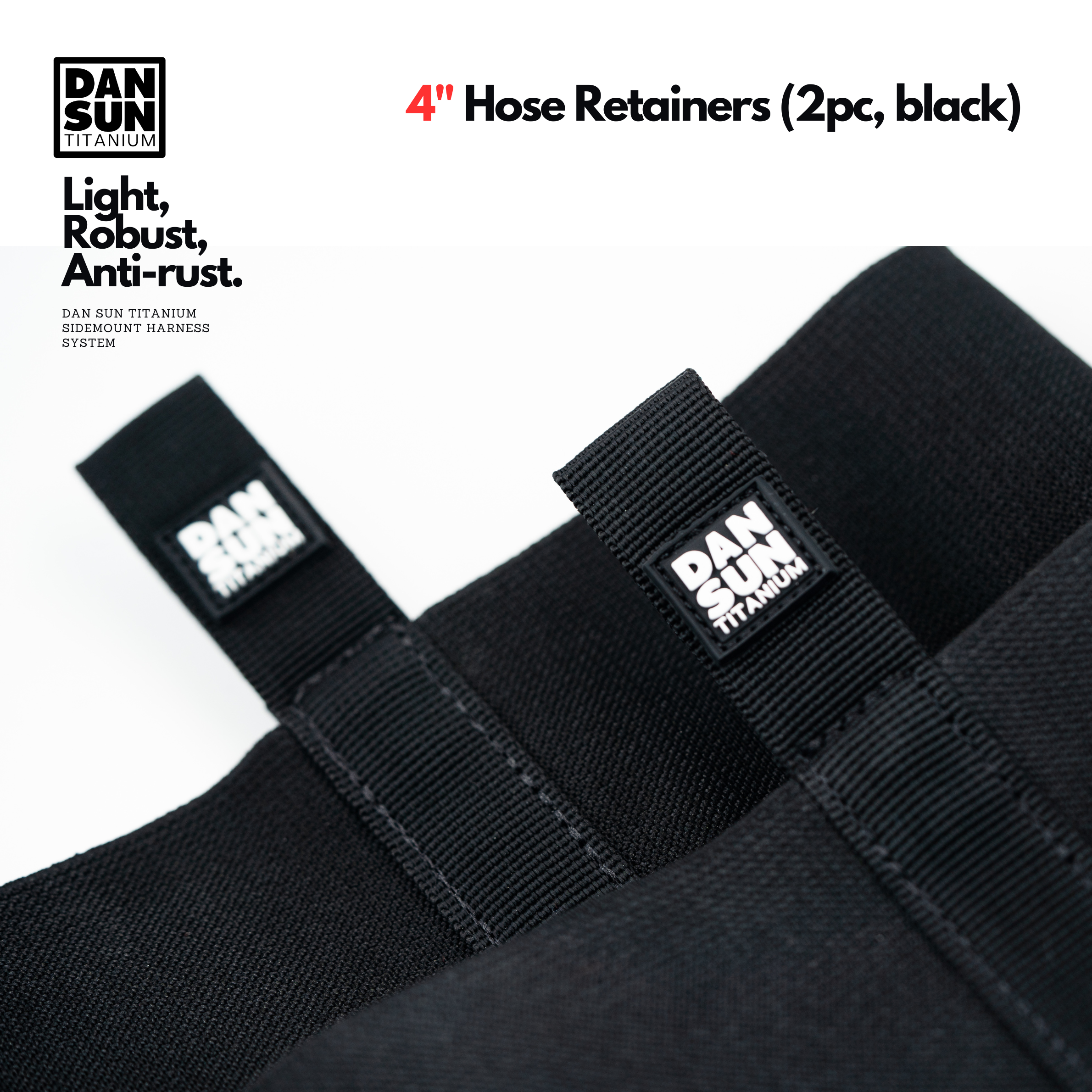 DanSun pull tabs on the 4 inch hose retainer bungees