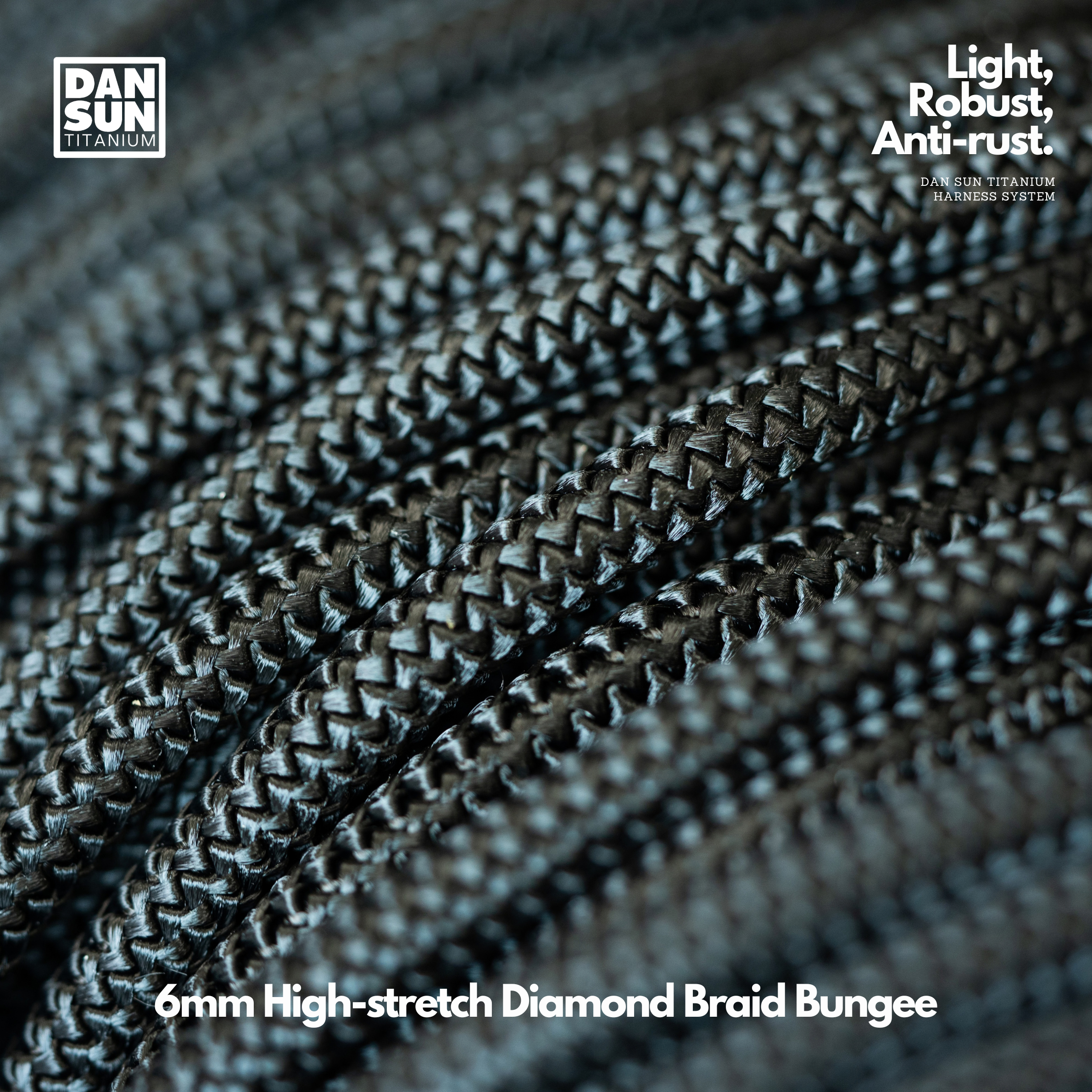 DanSun 6 mm high-stretch diamond braid bungee