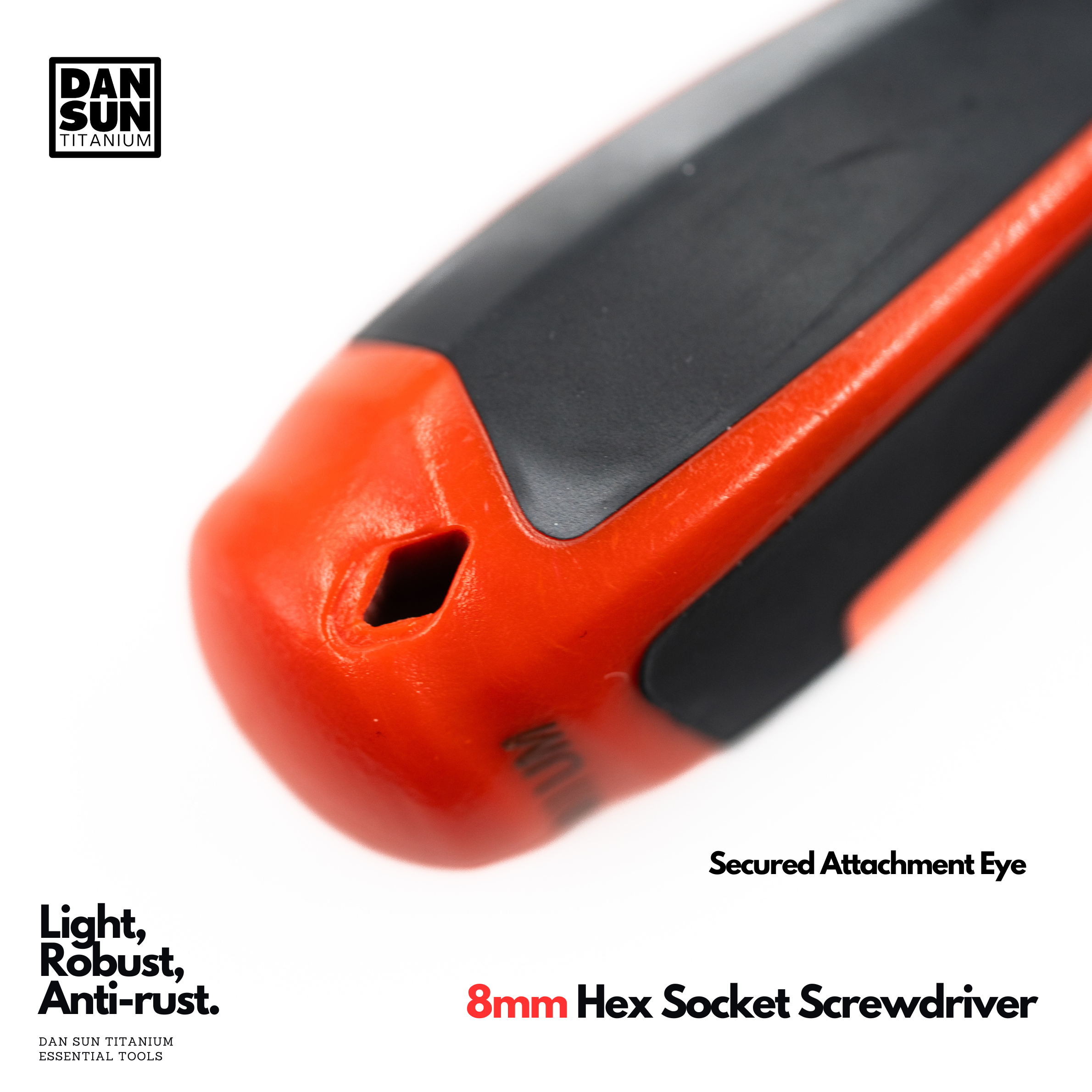 Attachment eye on the plastic handle