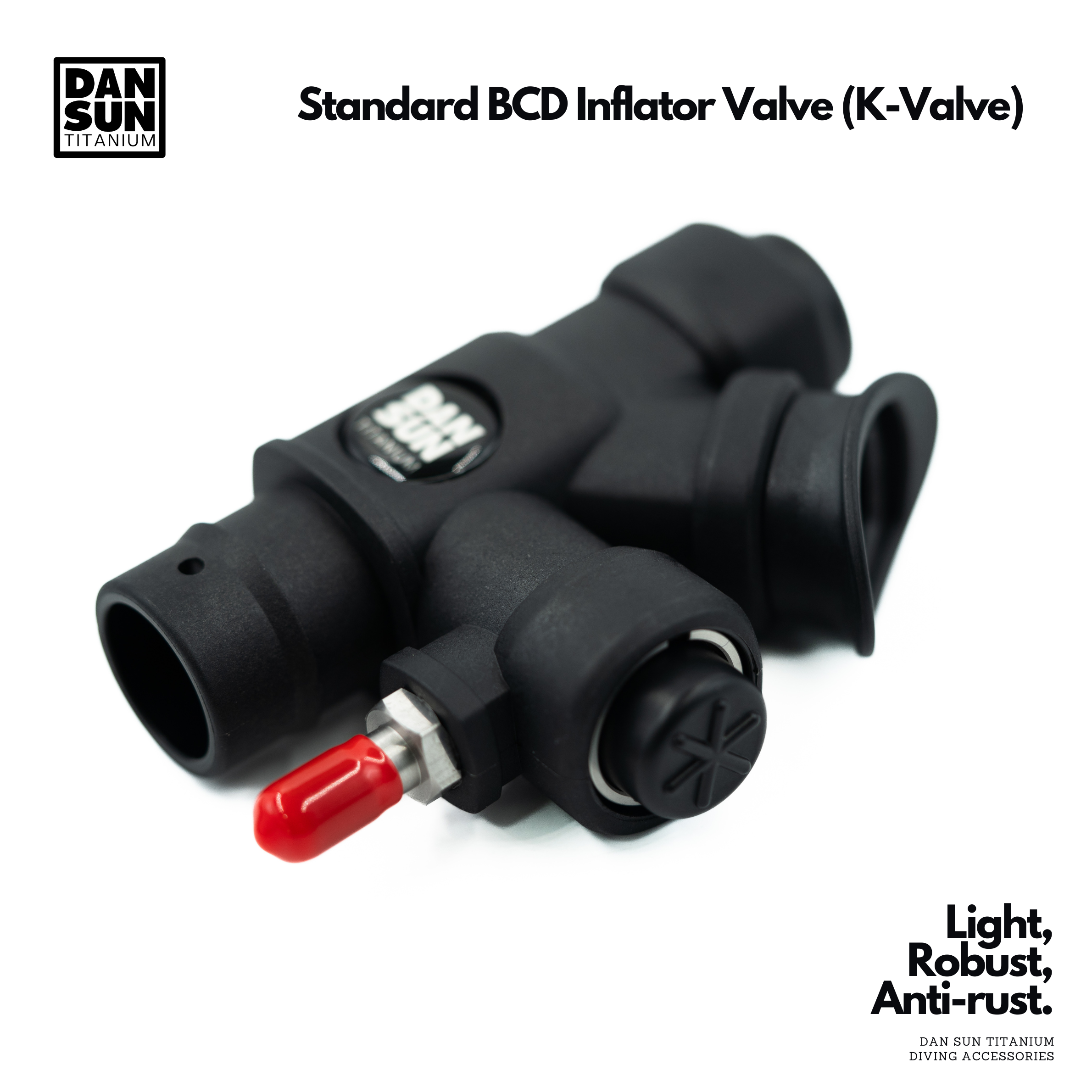 BCD inflator valve with LP connector and mouthpiece