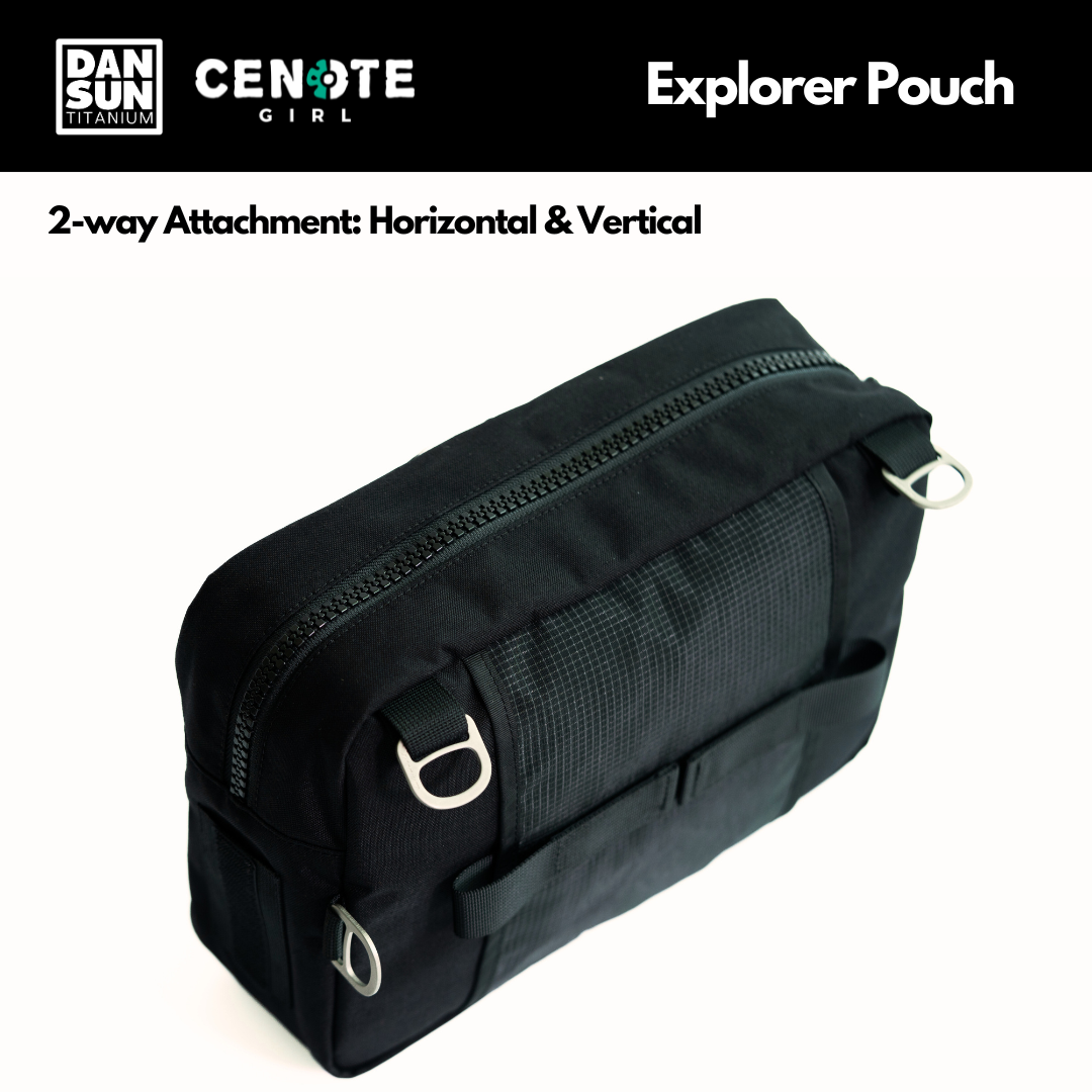 Explorer Pouch with two-way horizontal and vertical attachment