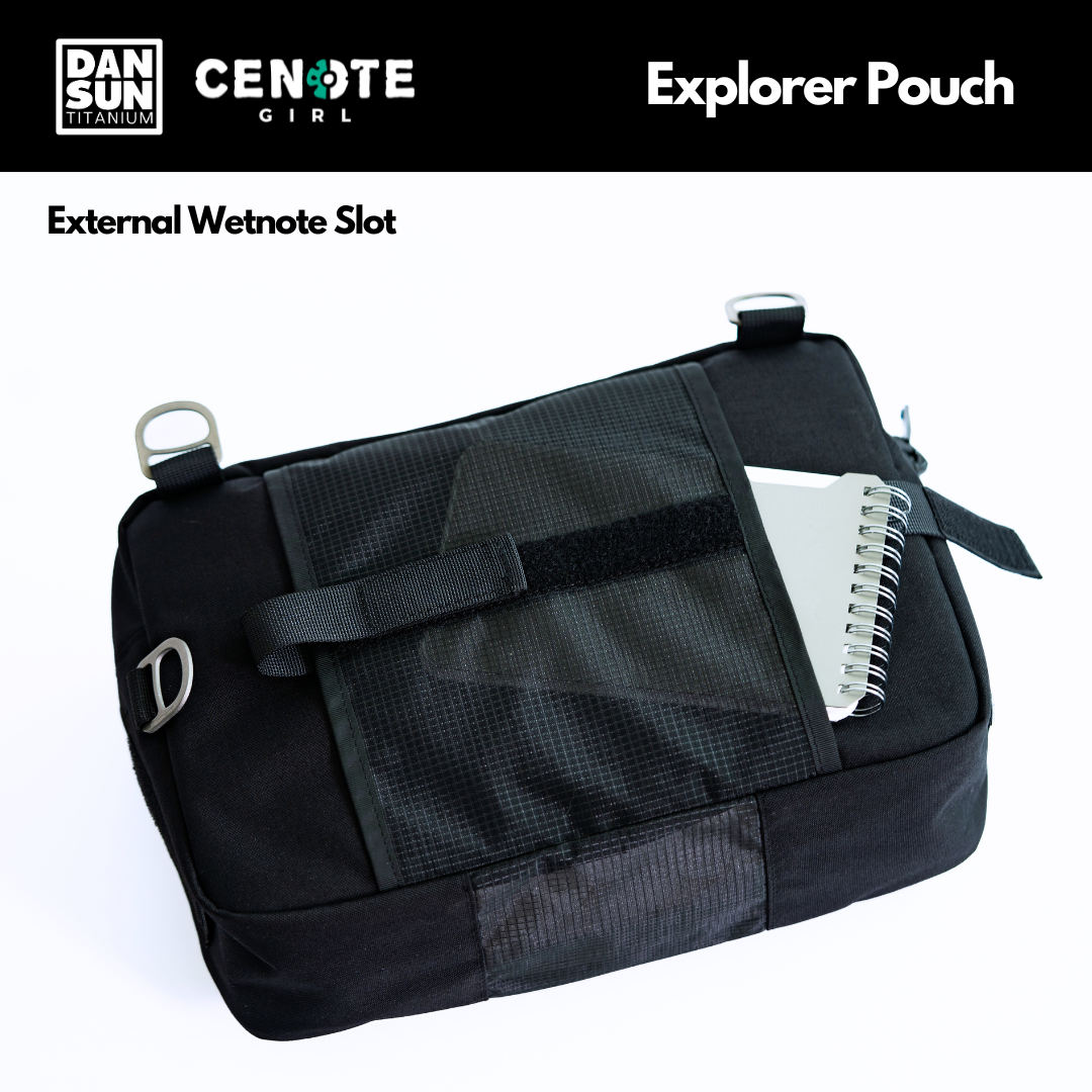 External wetnotes slot on the Explorer Pouch