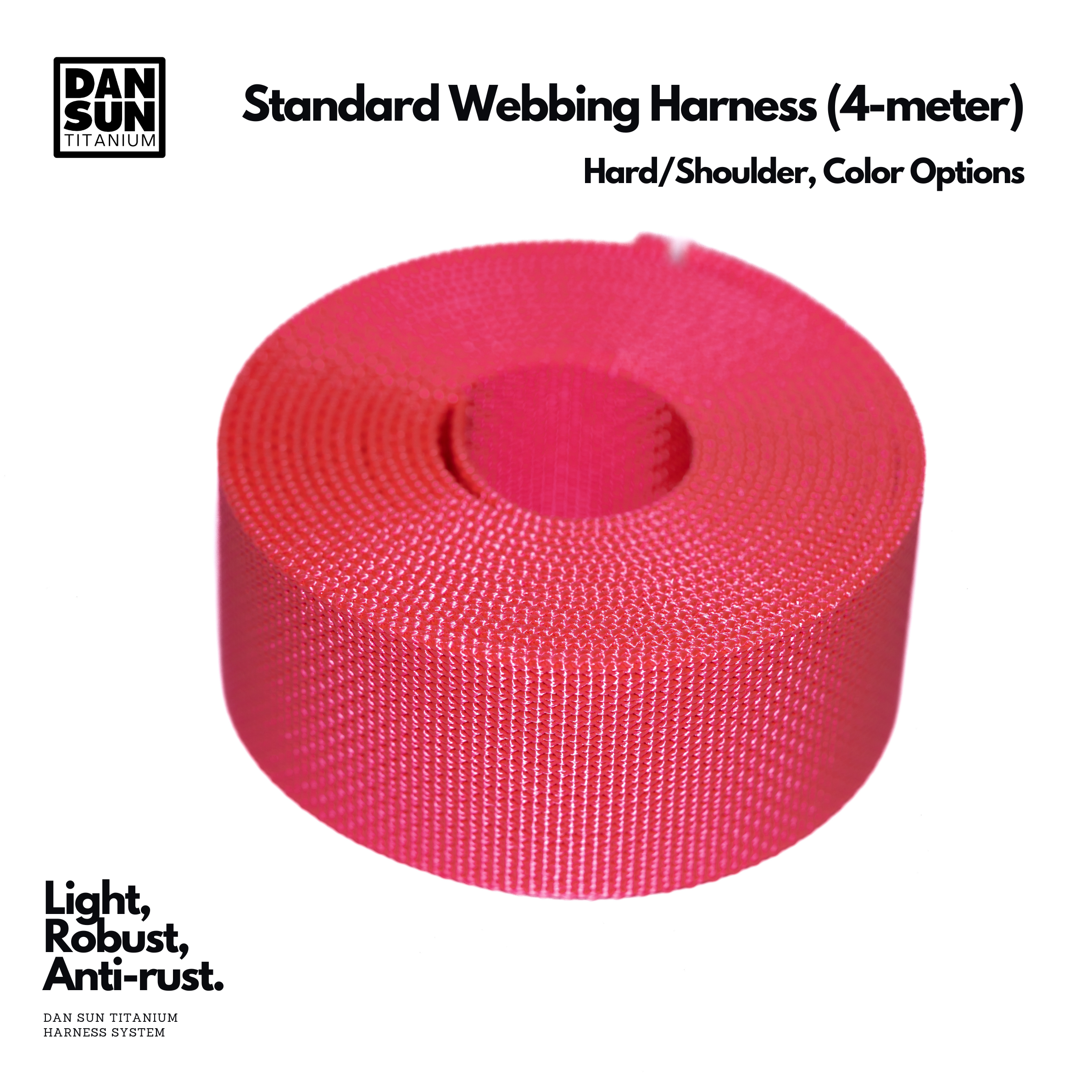 Pink harness webbing roll
