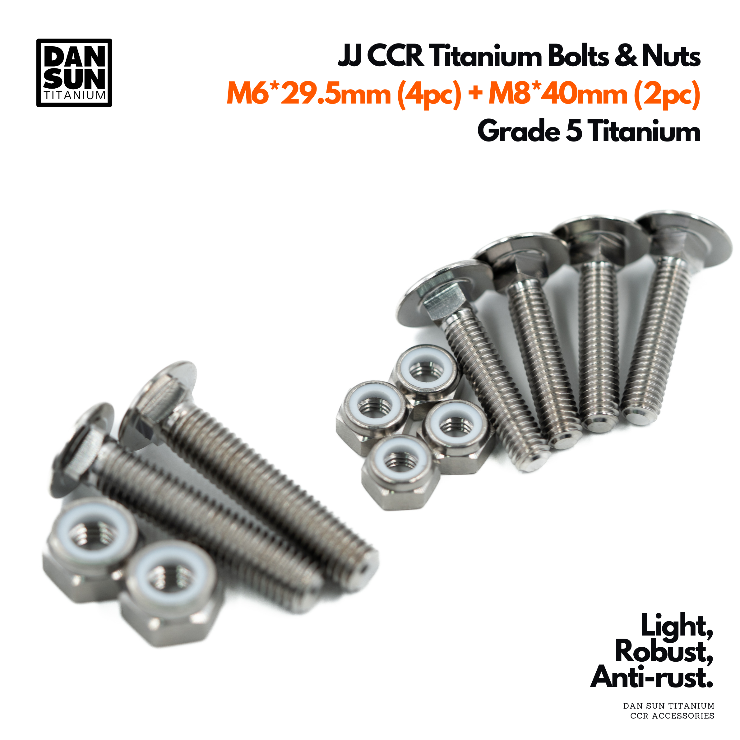 DanSun JJ-CCR titanium bolts and nuts set