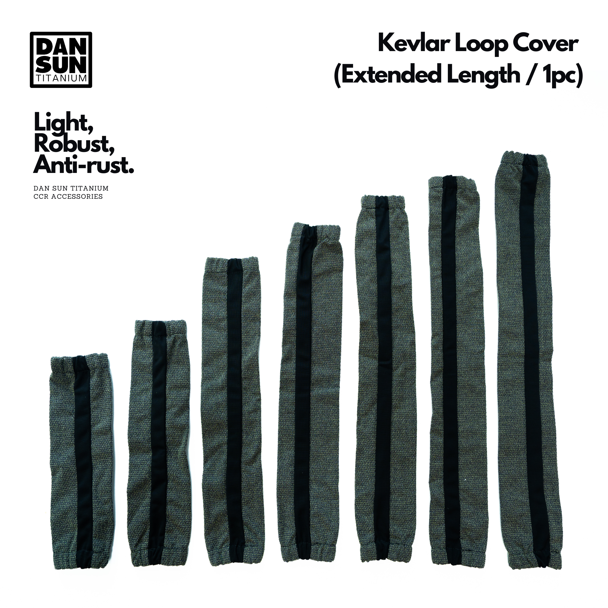 DanSun Kevlar rebreather loop covers in seven lengths