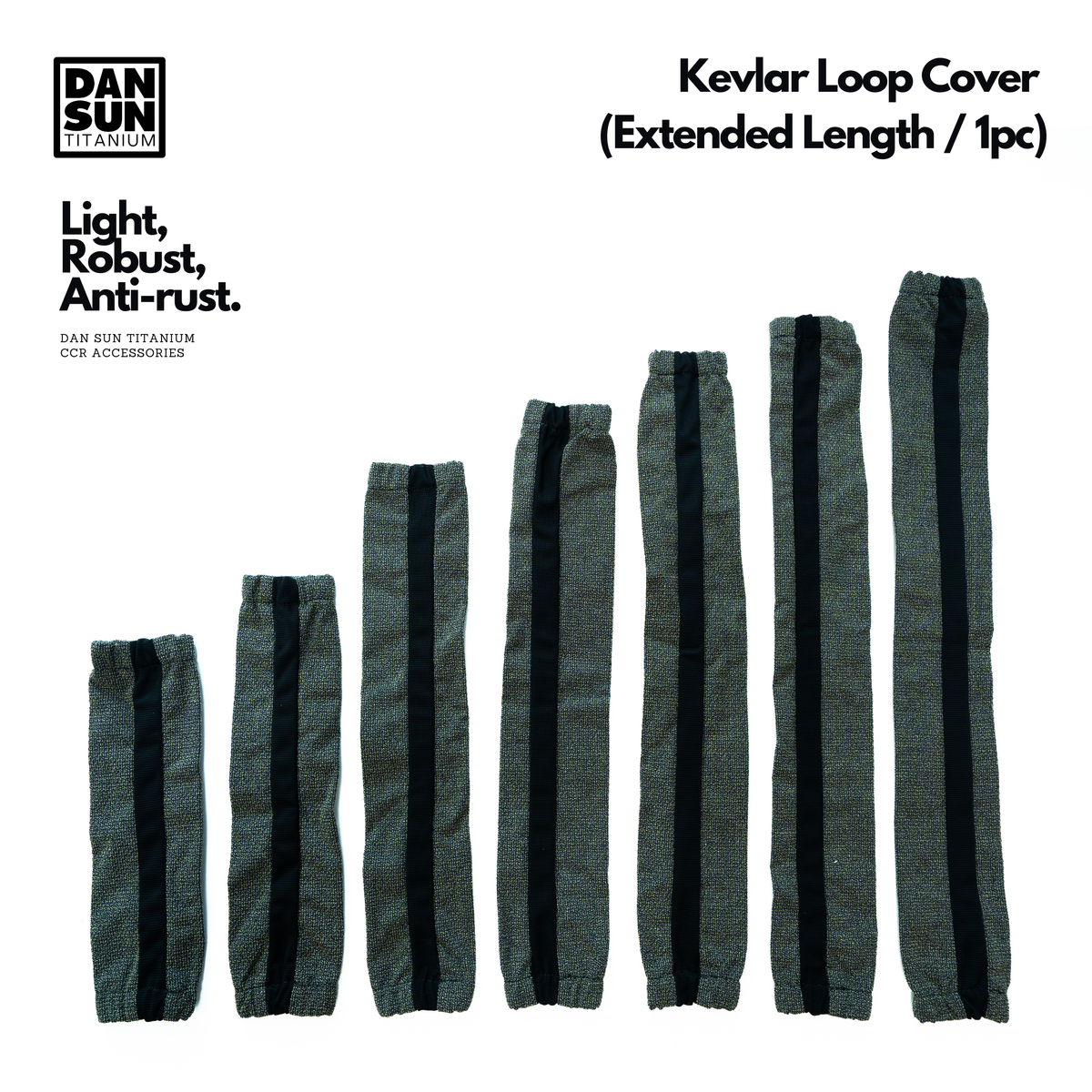 DanSun Kevlar rebreather loop covers in seven lengths