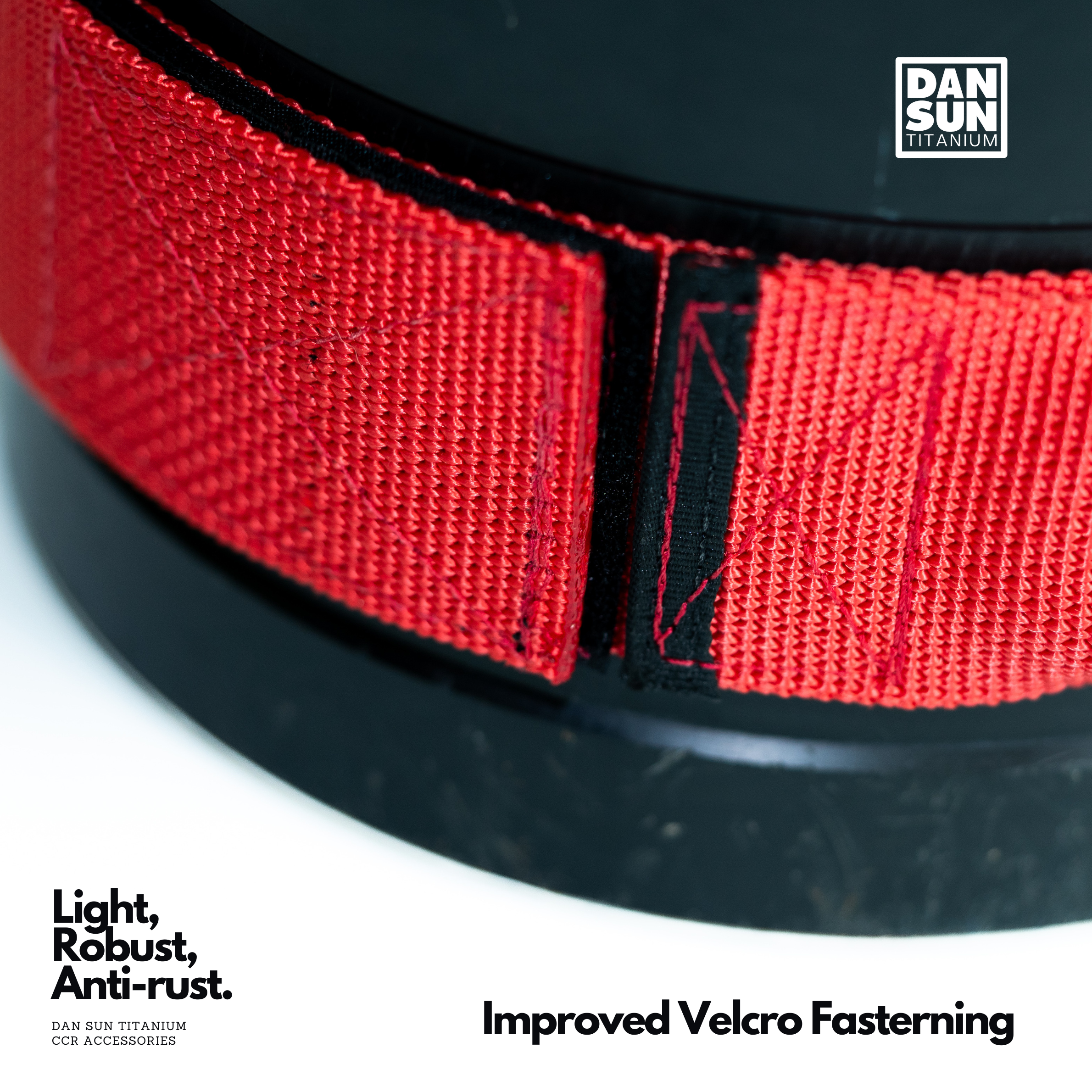 Improved Velcro fastening on the canister strap