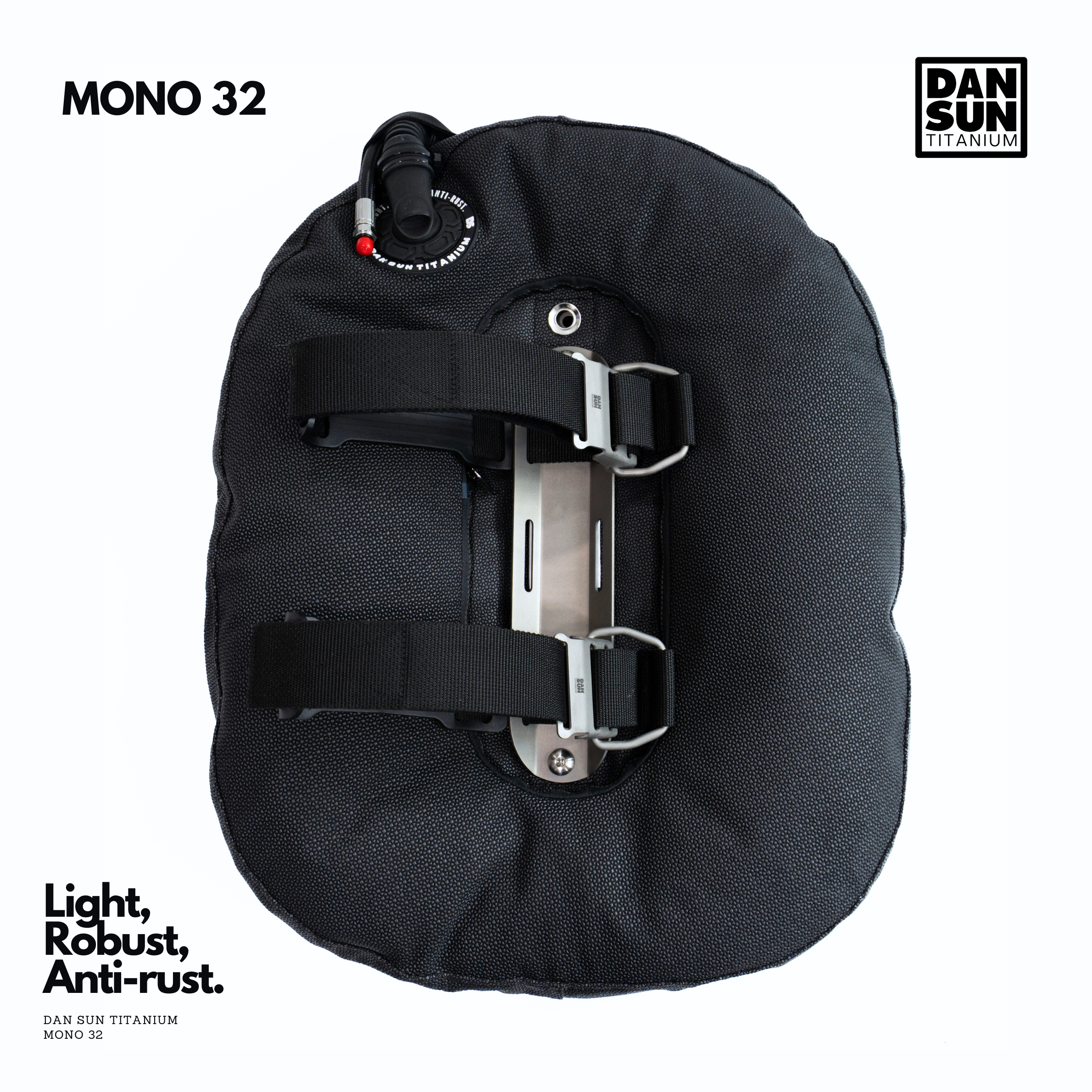 MONO 32 SuperFabric 32 lb wing, back view with tank straps
