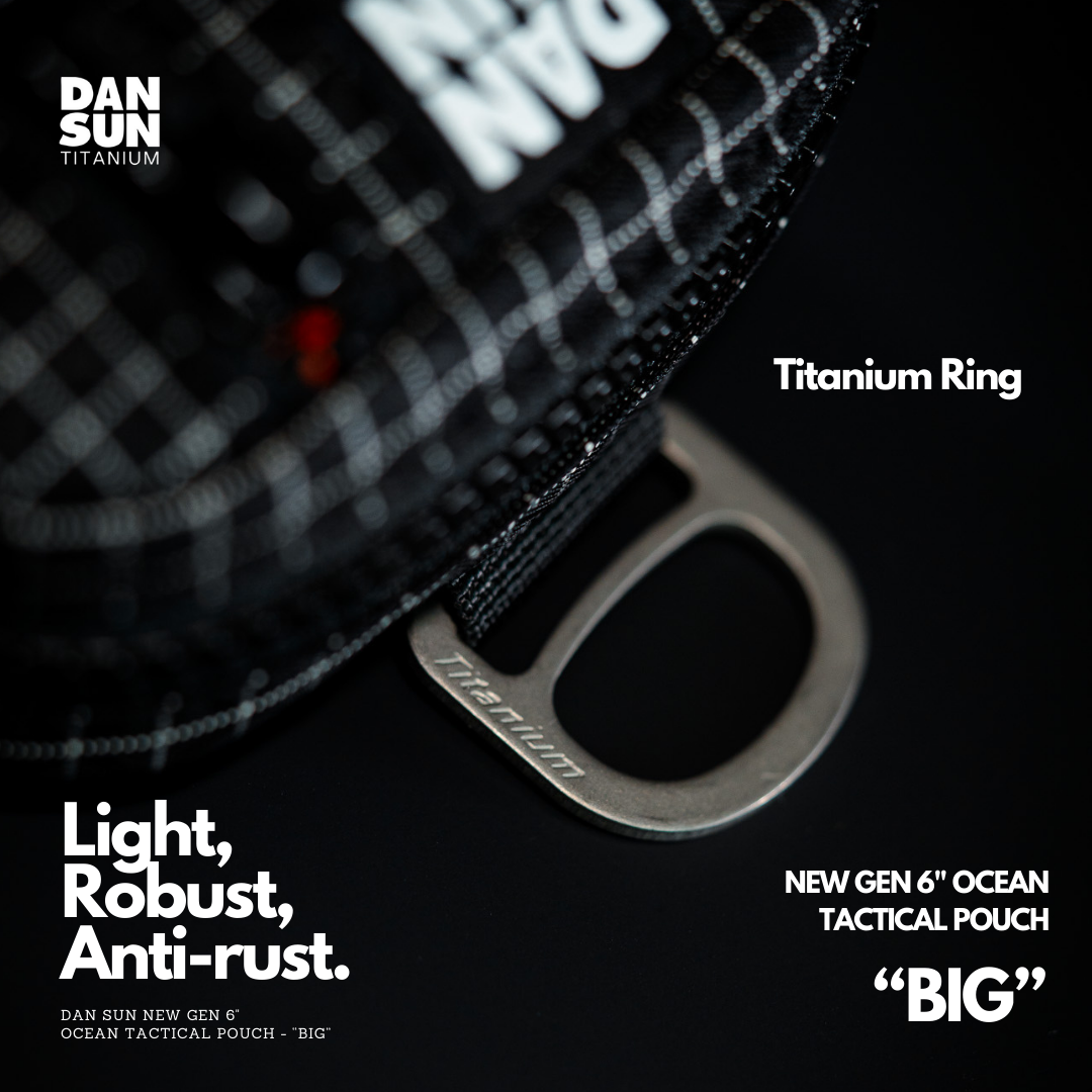 Titanium ring on the DanSun Ocean Tactical BIG pouch