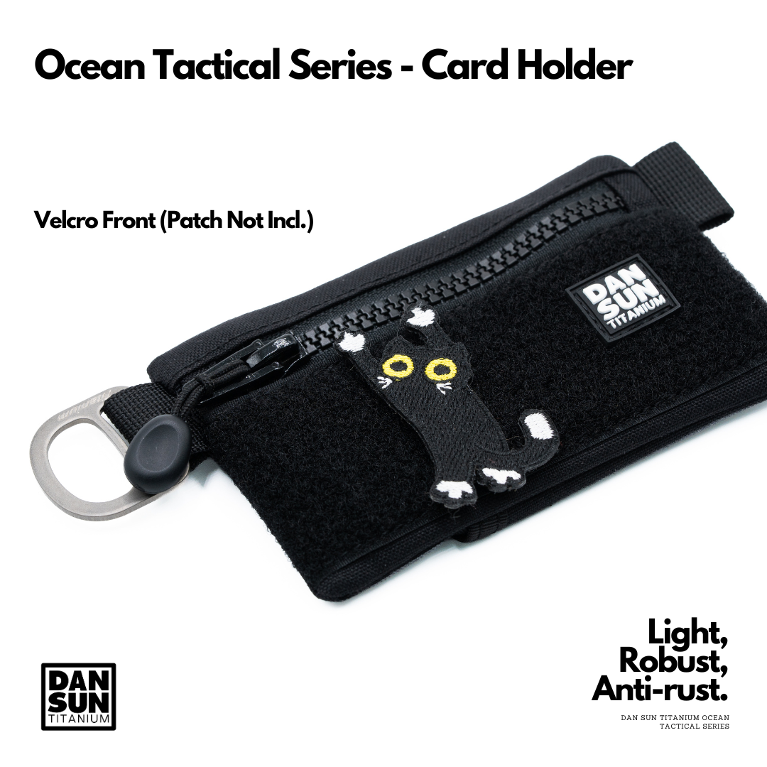 Velcro front panel on the Ocean Tactical Card Holder (patch not included)