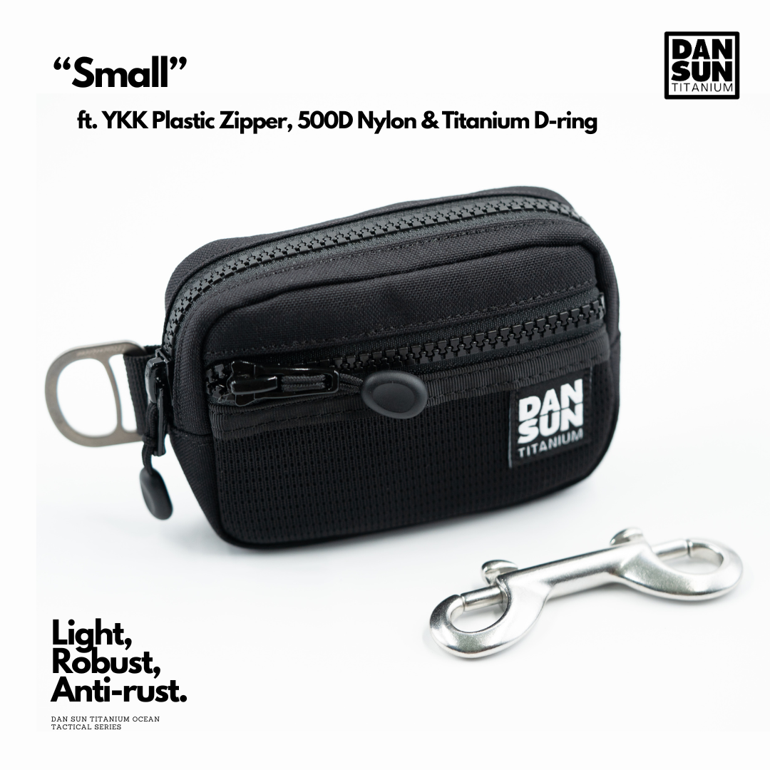 Ocean Tactical SMALL pouch next to a double-ender (not included)