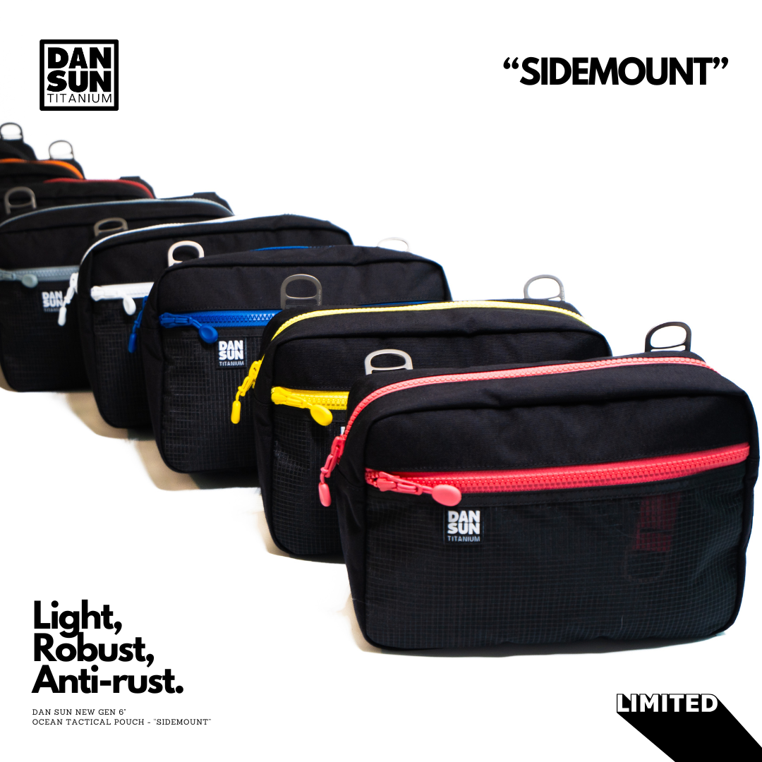 DanSun Ocean Tactical SIDEMOUNT pouches with colourful zippers