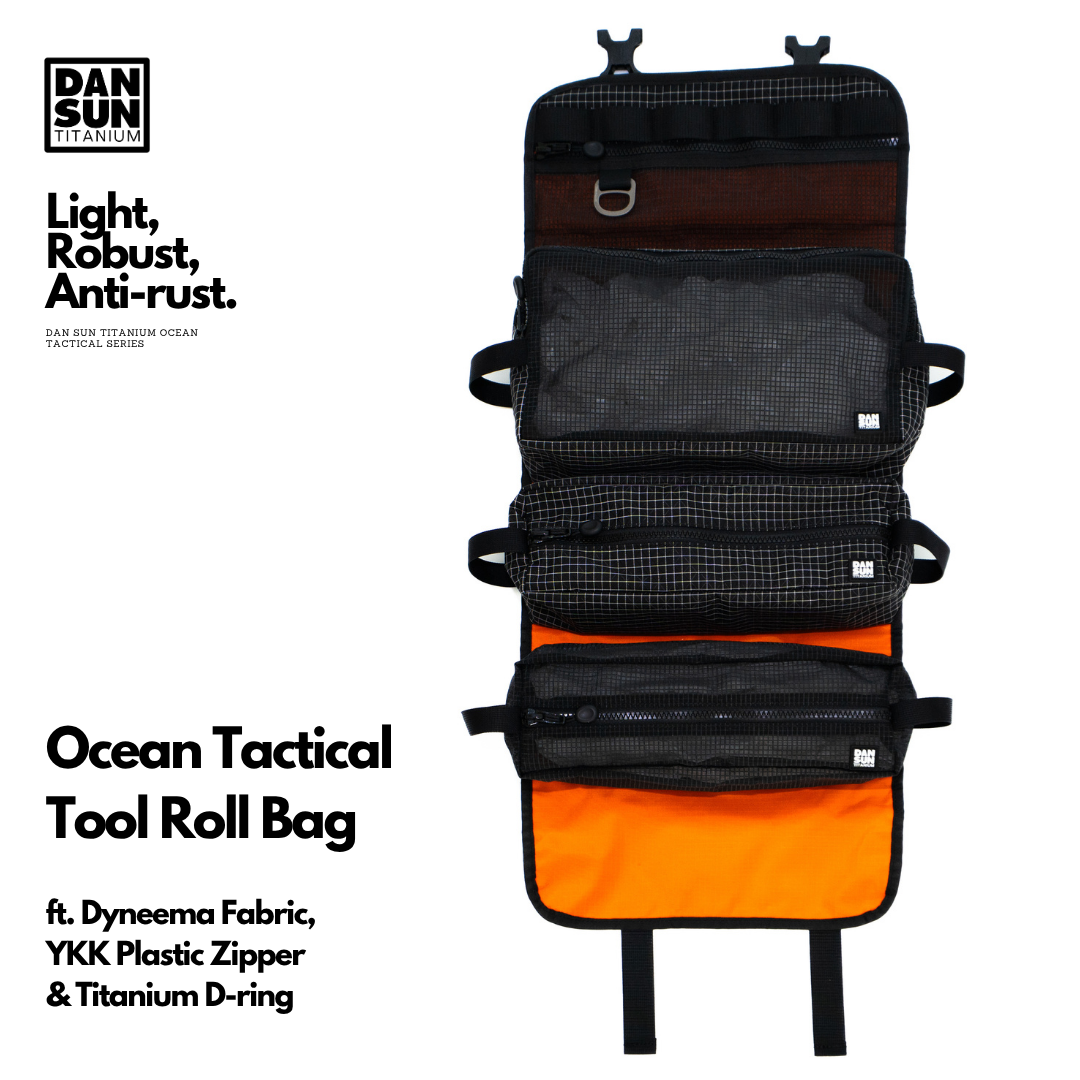 Ocean Tactical Tool Roll hanging open with organisers
