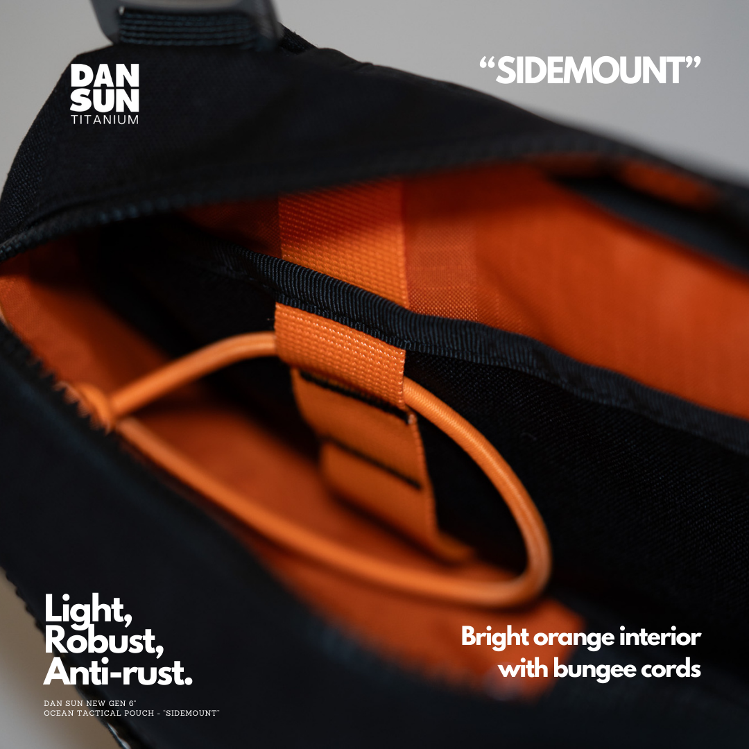 Bright orange interior with bungee cords