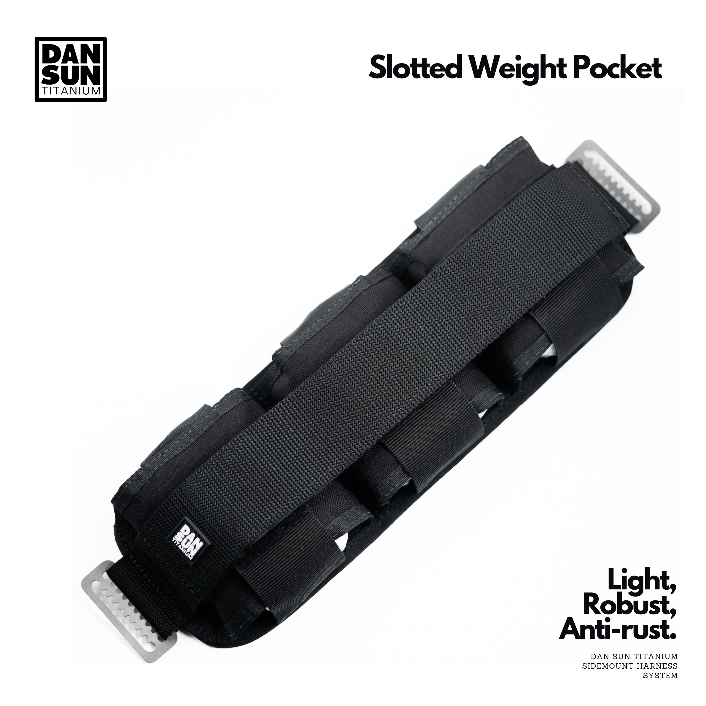 3-slot weight pocket, side view