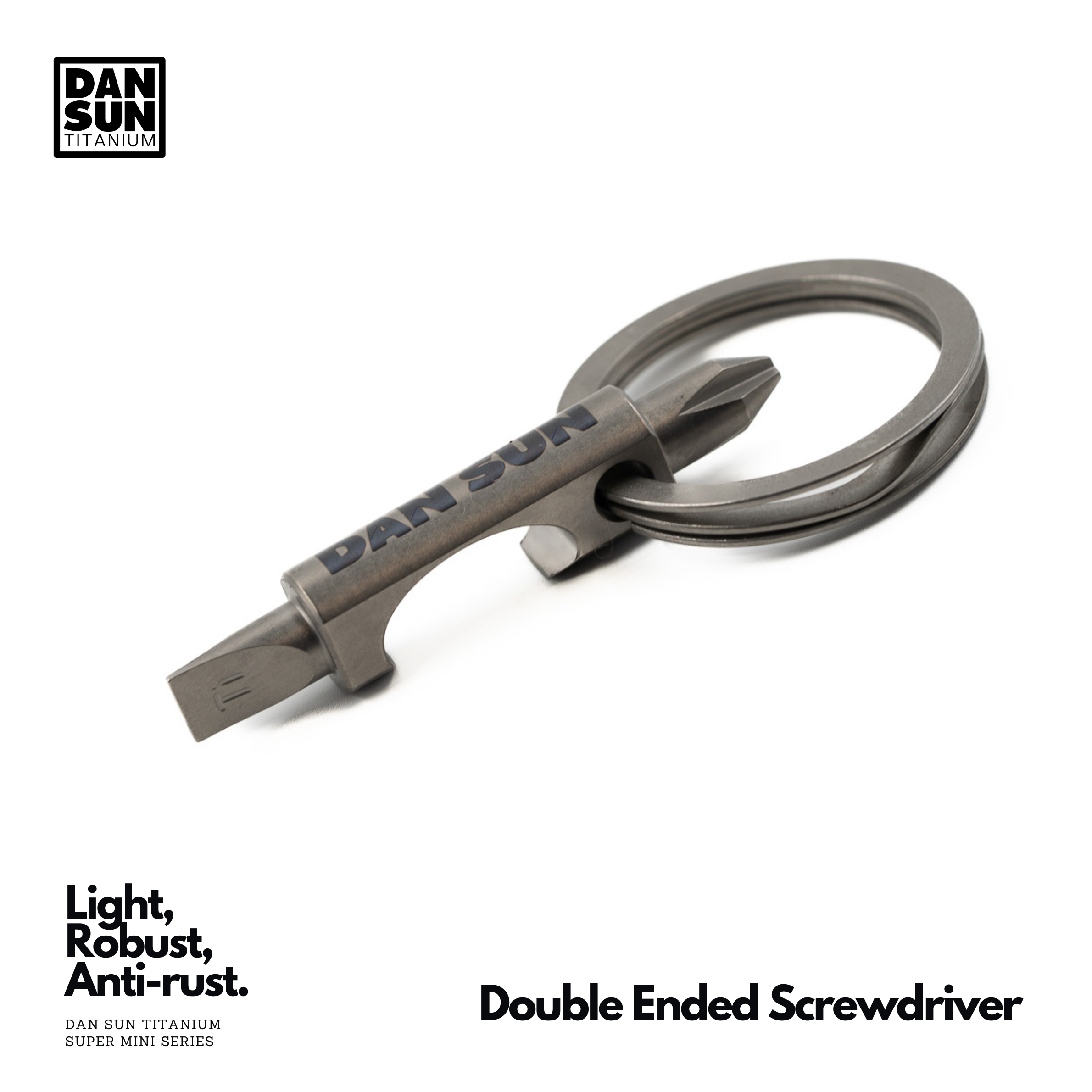 Titanium super mini screwdriver with DanSun logo
