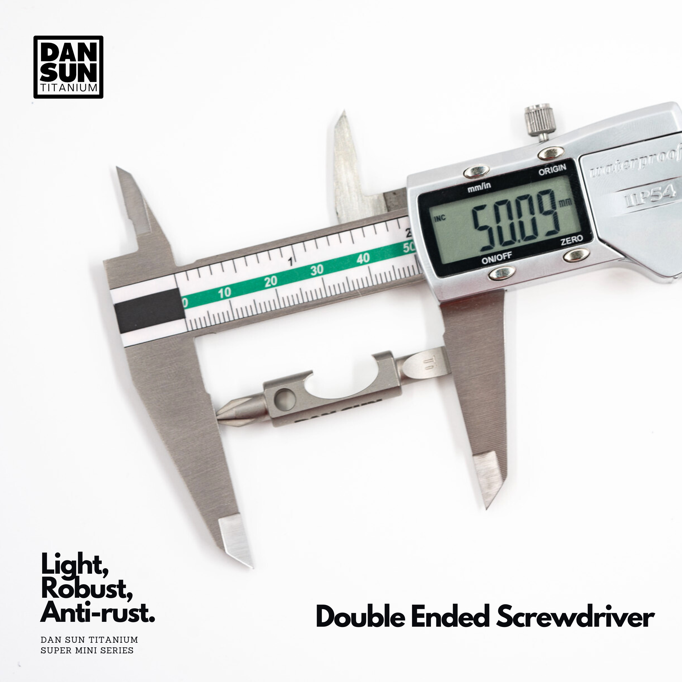 Super mini screwdriver measured with a caliper