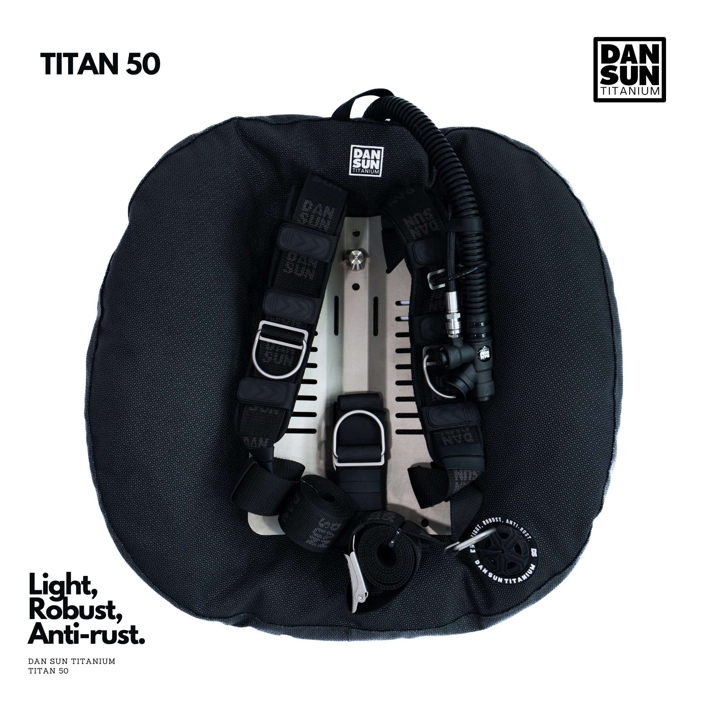 TITAN 50 full set with titanium backplate and harness
