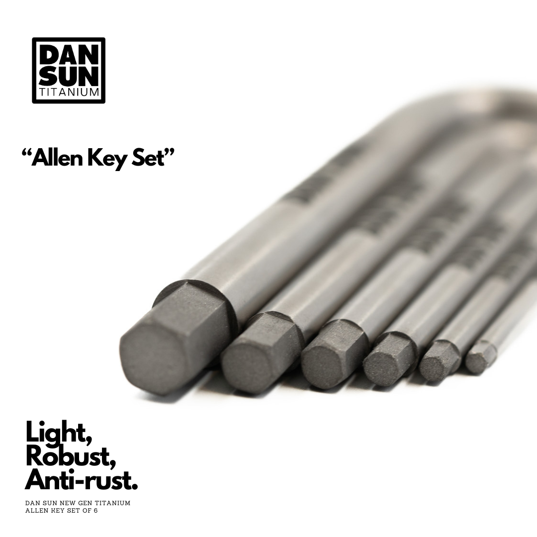 Hex ends of the titanium Allen keys