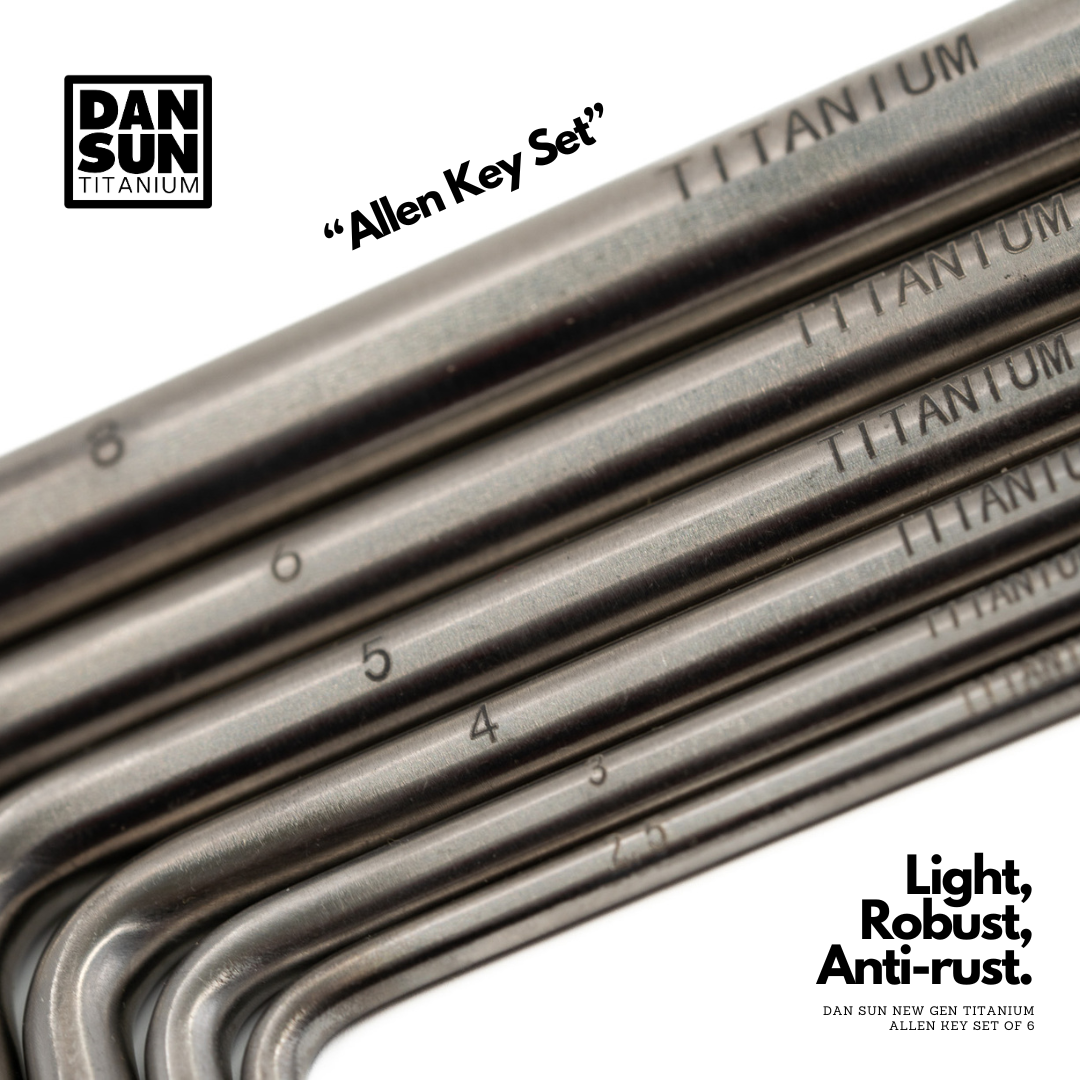 Size markings on the titanium Allen keys