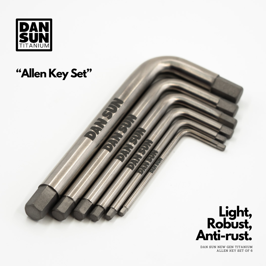 Titanium Allen key set stacked