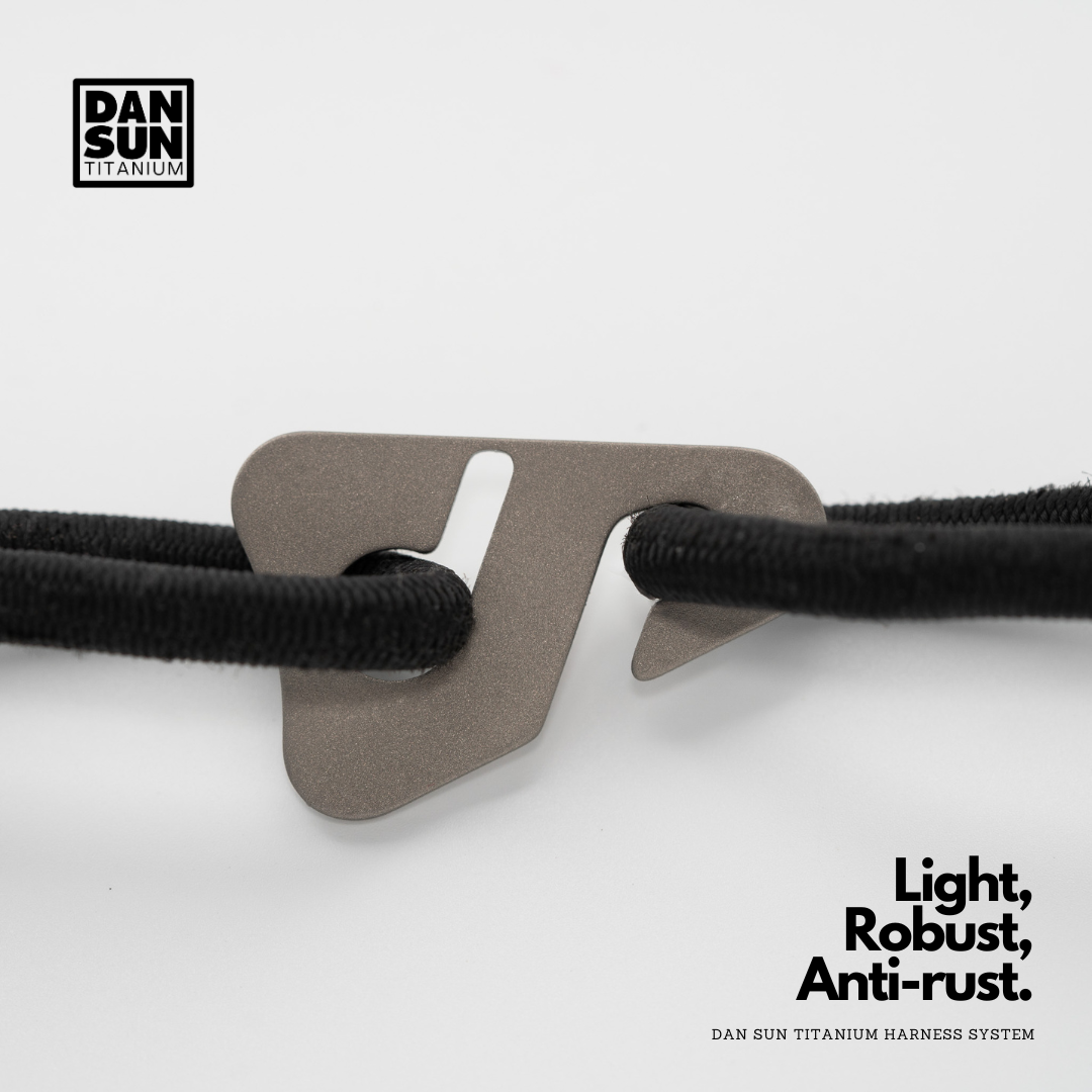 DanSun titanium bungee hook with black bungee cord