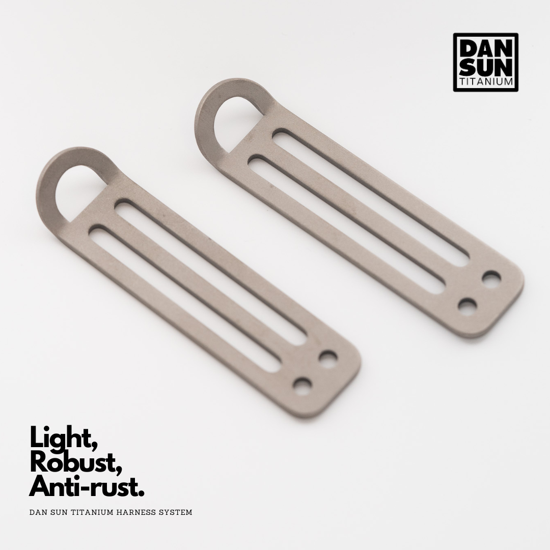 Two DanSun titanium bungee tri-glides