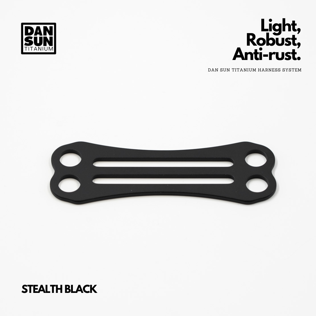 Stealth black titanium canister tri-glide