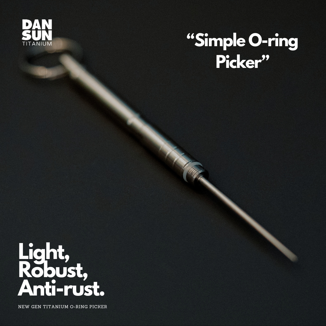 Titanium o-ring pick ready to use