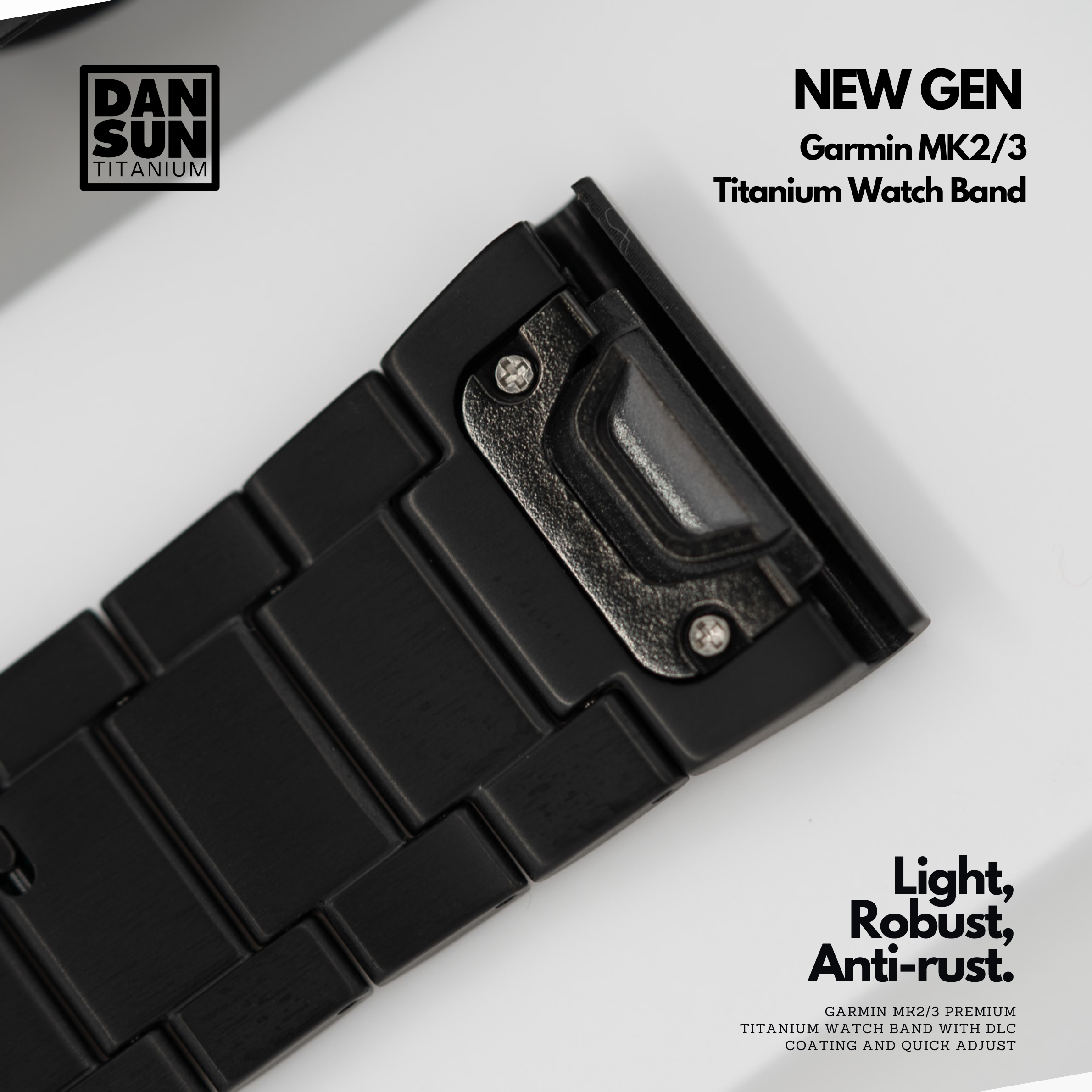 Garmin quick-fit connector on the titanium band